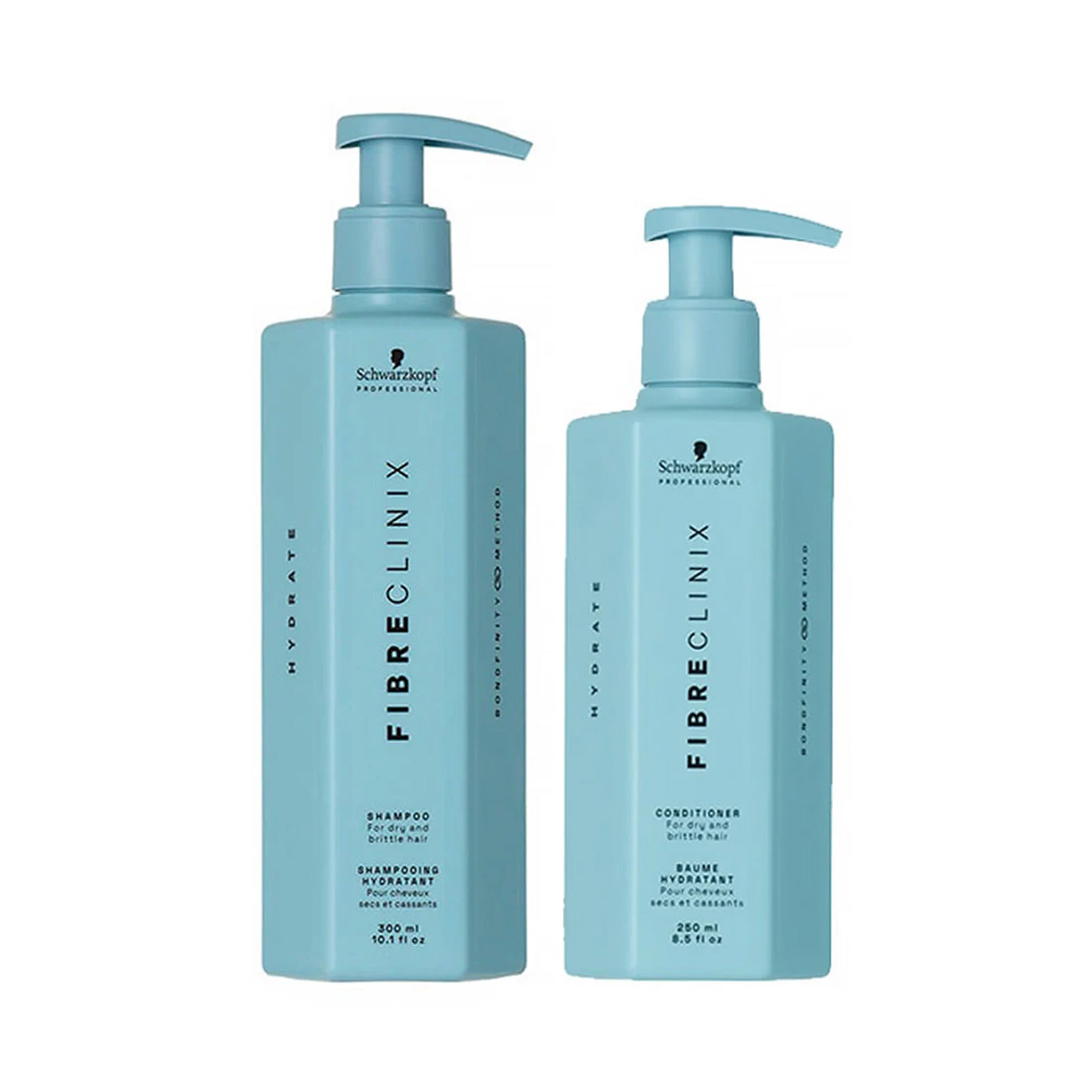 Schwarzkopf Professional Fibre Clinix Tribond Hydrate Shampoo 10oz and Conditioner 8oz Duo / 10oz/8oz