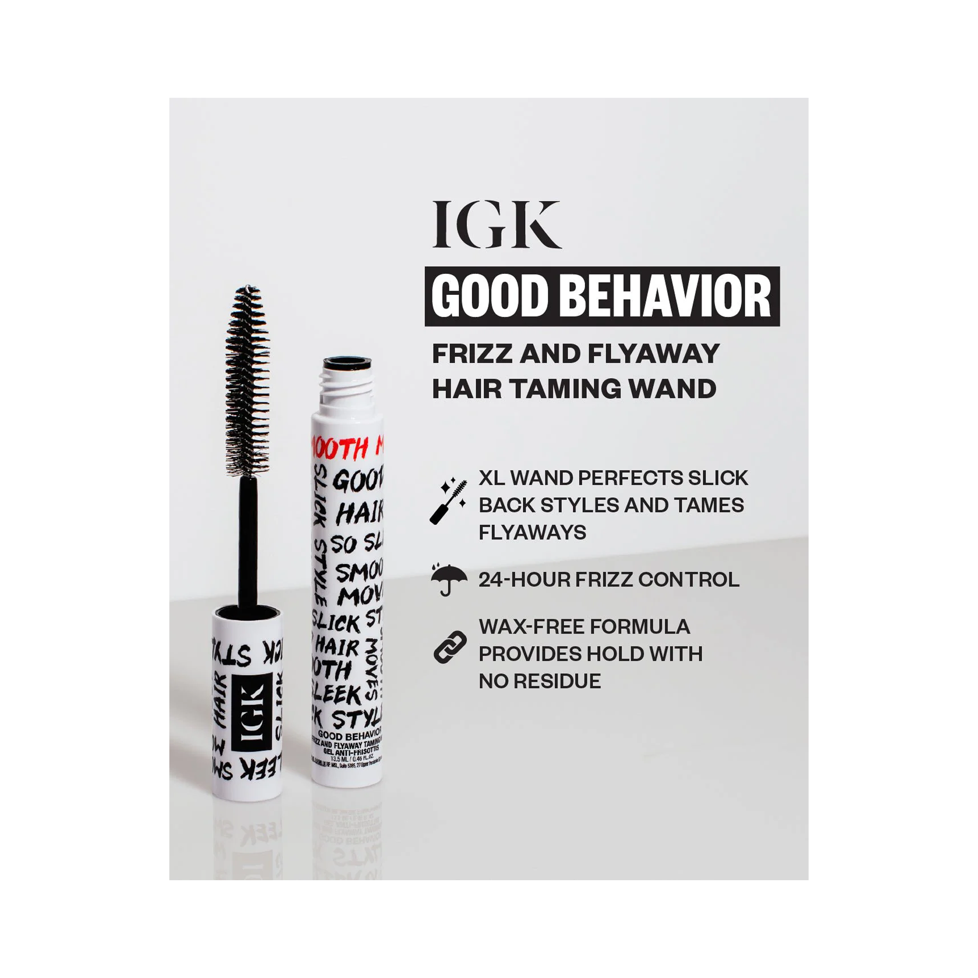 IGK Good Behavior Frizz & Flyaway Hair Taming Wand 2 Pack / DUO