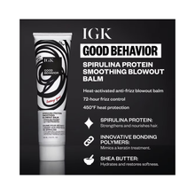 IGK Good Behavior Spirulina Protein Smoothing Blowout Balm 5OZ / 5OZ