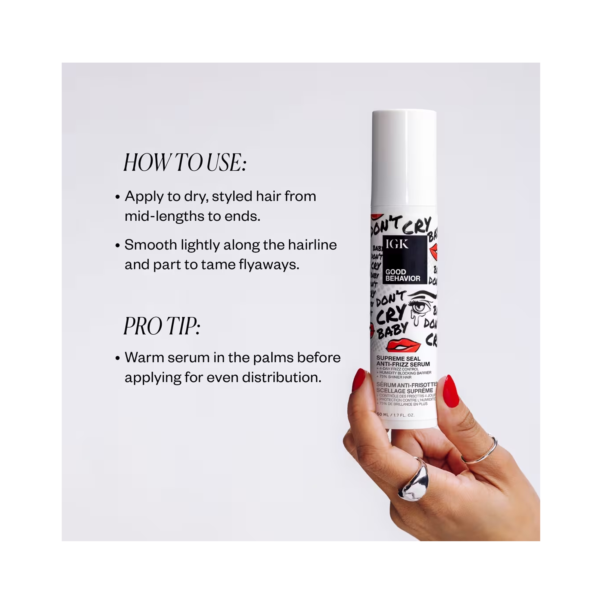 IGK Good Behavior Supreme Seal Anti-Frizz Serum 1.7OZ / 1.7OZ