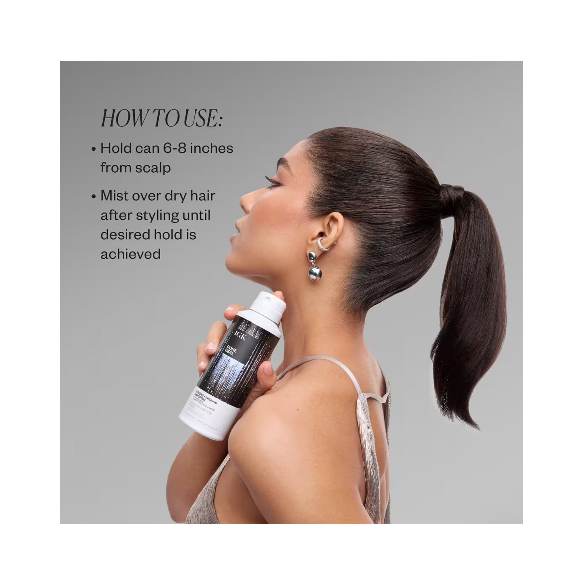 IGK Done Deal Strong Finishing Hairspray 5OZ / 5OZ