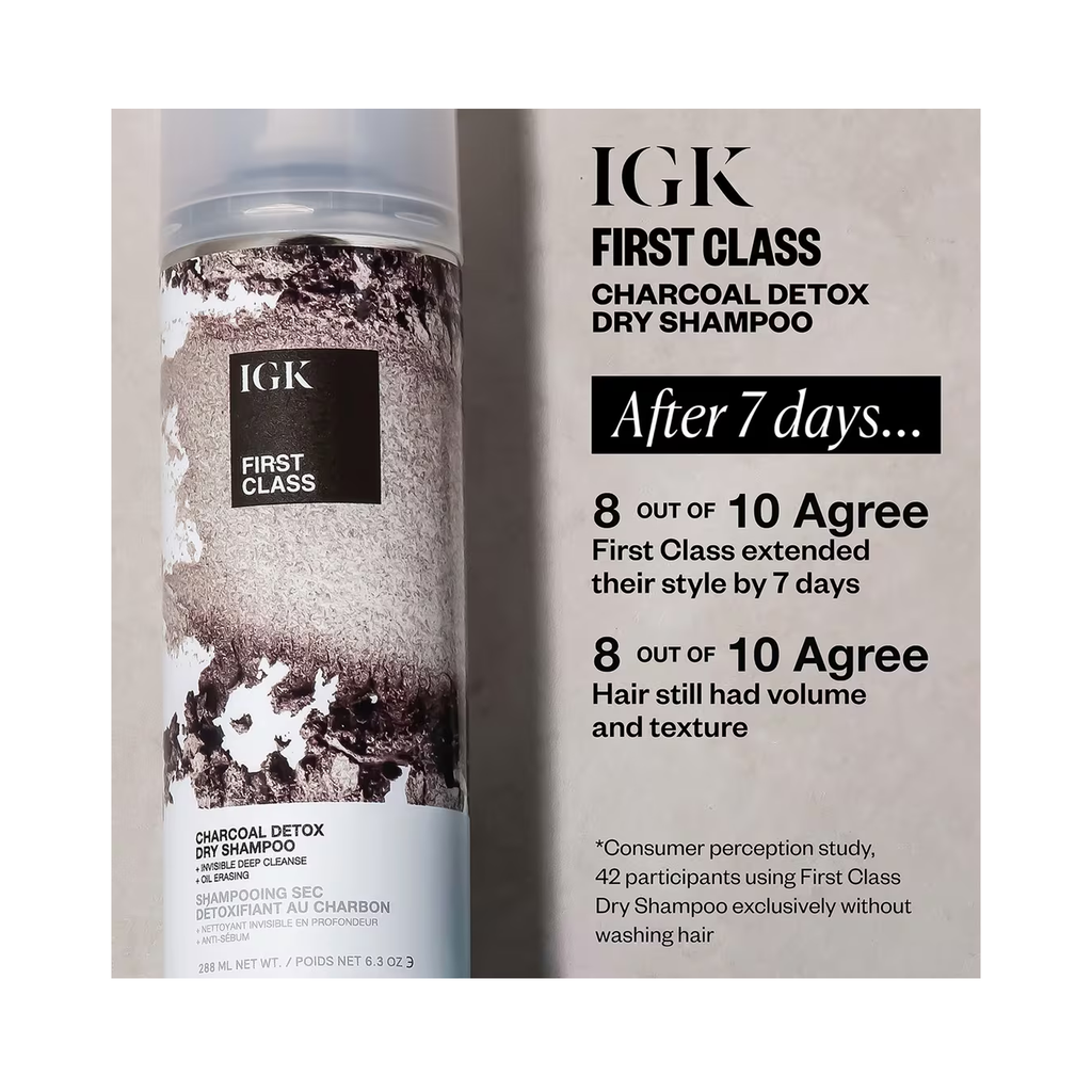 IGK First Class Charcoal Detox Dry Shampoo 6.3OZ / 6.3OZ thumbnail 4