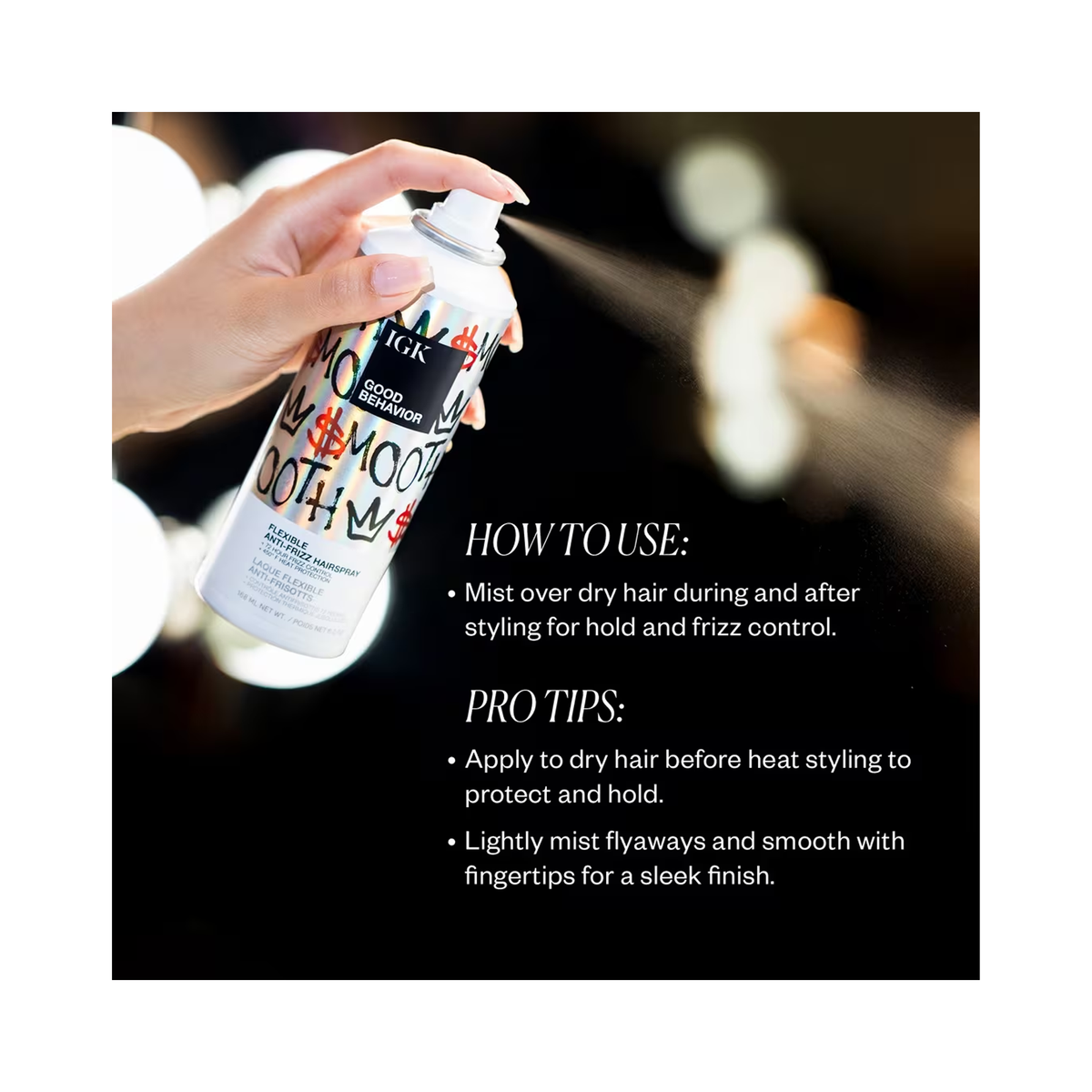 IGK Good Behavior Flexible Anti-Frizz Hairspray 5OZ / 5OZ, image 30731864801430