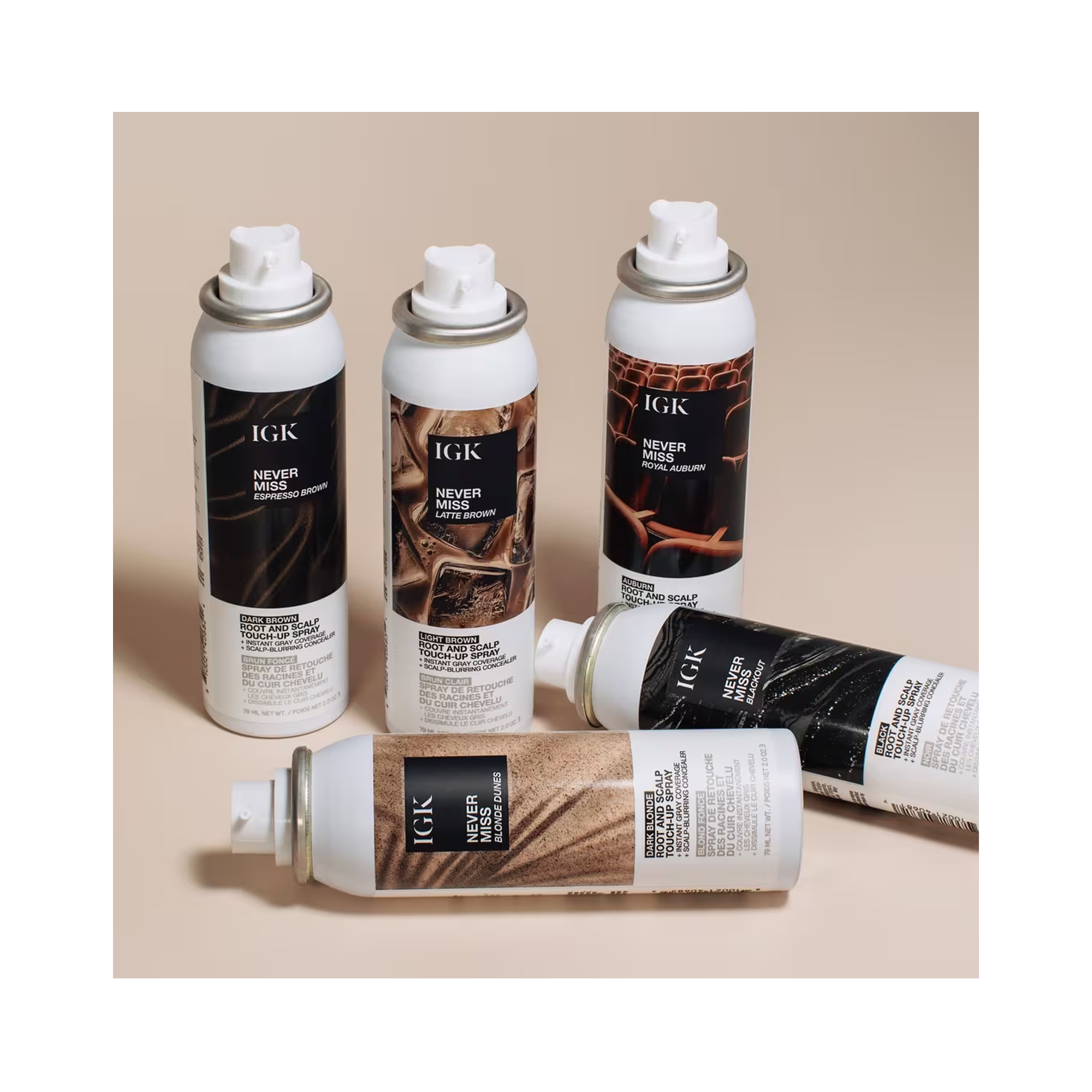 IGK Never Miss Root & Scalp Touch-Up Spray Light Brown / Light Brown