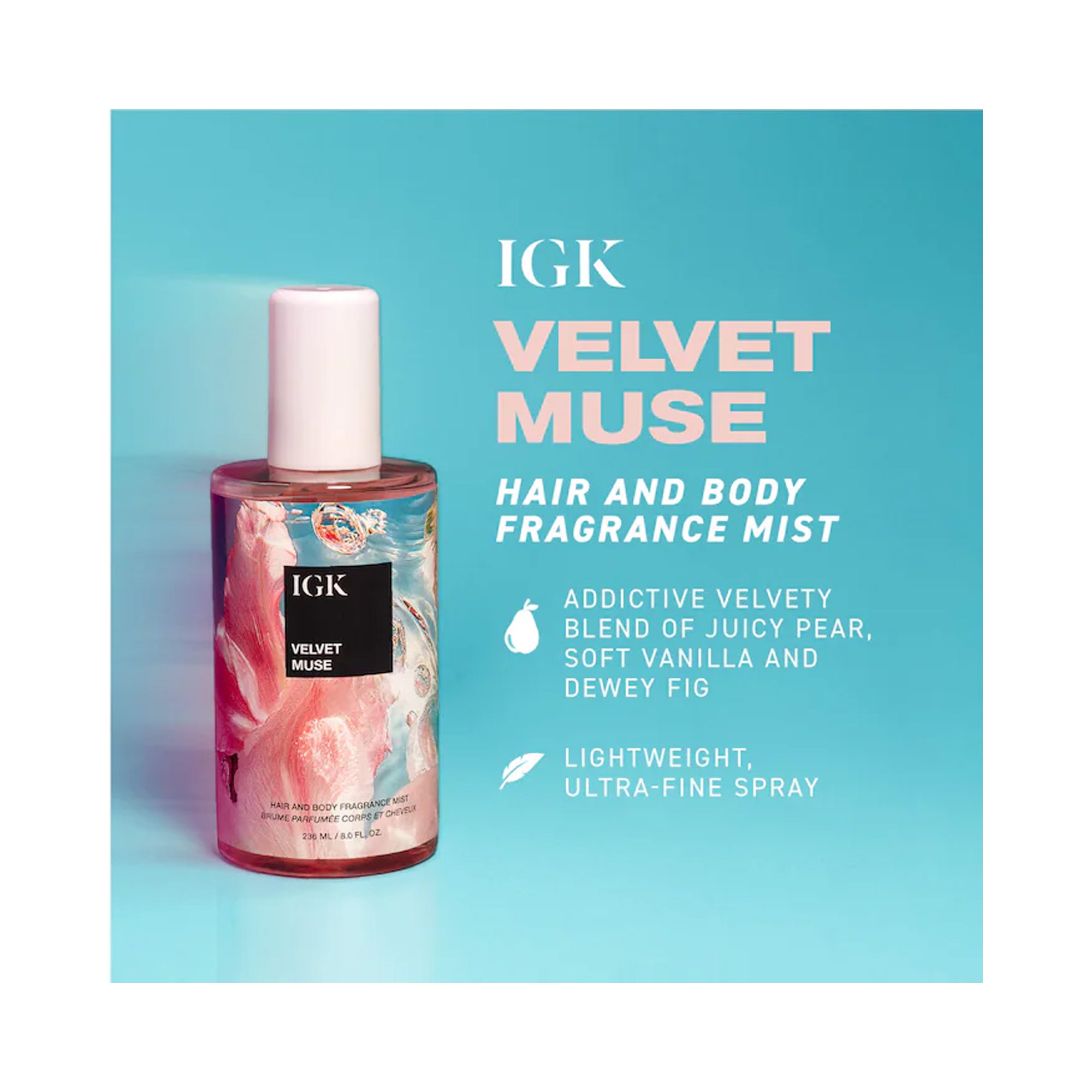 IGK Velvet Muse Hair & Body Fragrance Mist / 8OZ