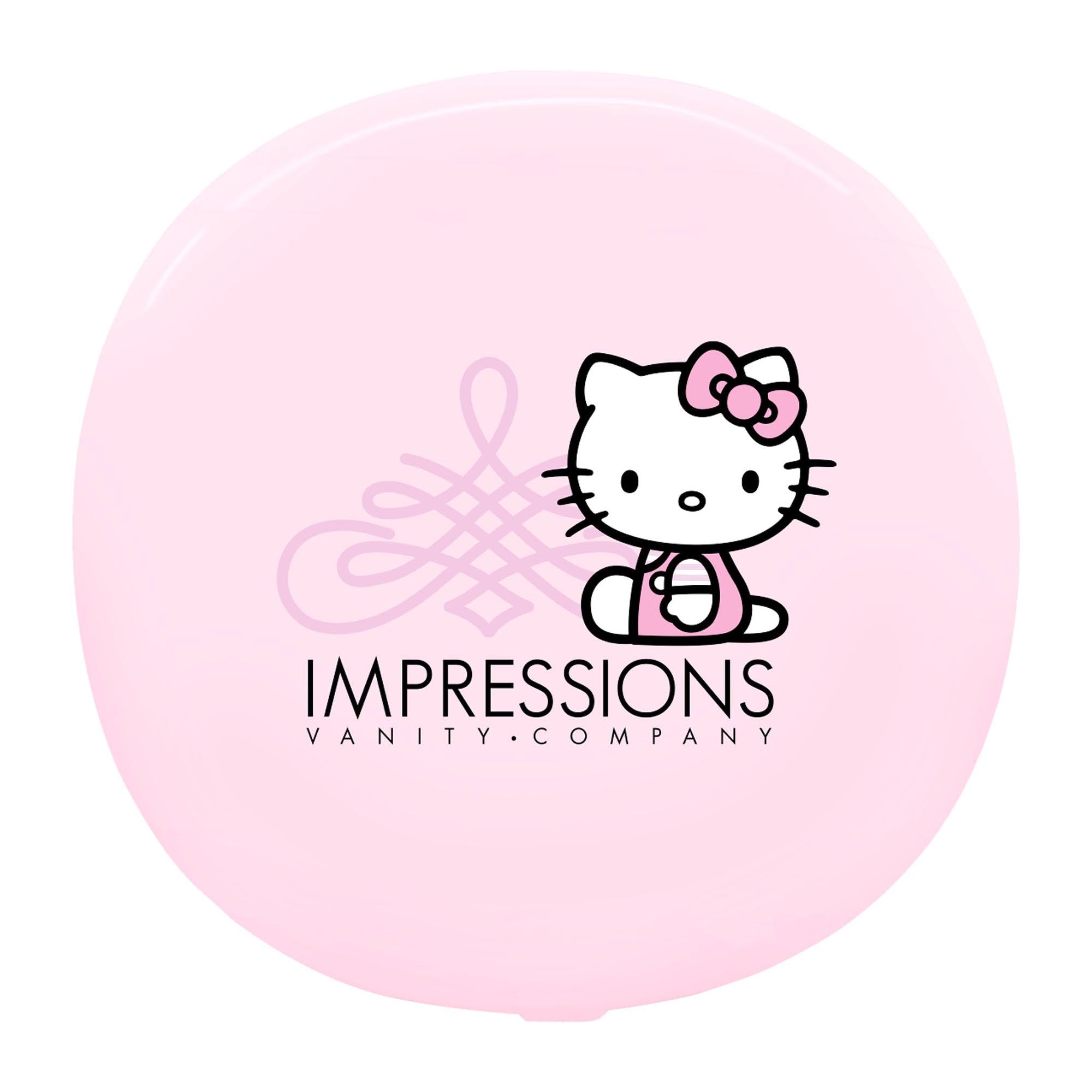 Impressions Vanity Hello Kitty Print LED Compact Mirror / The Swirl - Pink / Swatch