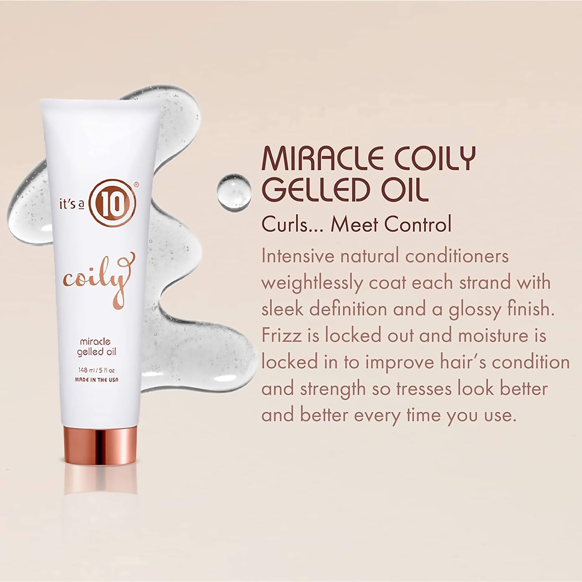 It's A 10 Coily Miracle Gelled Oil / 5OZ