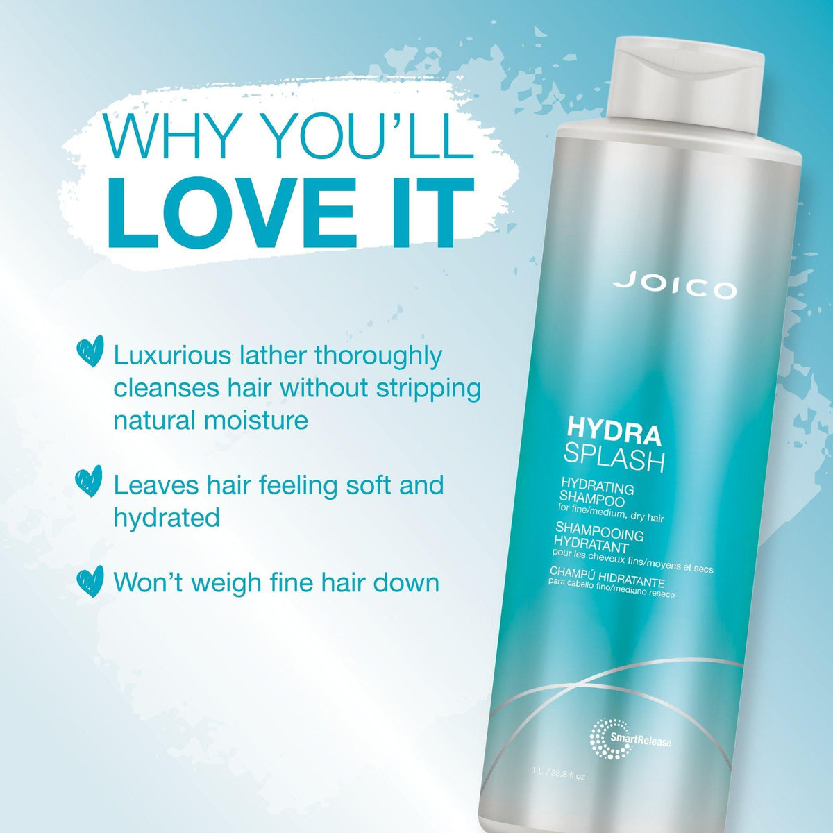 Joico Hydrasplash Hydrating Shampoo / 33OZ, image 27455544164502