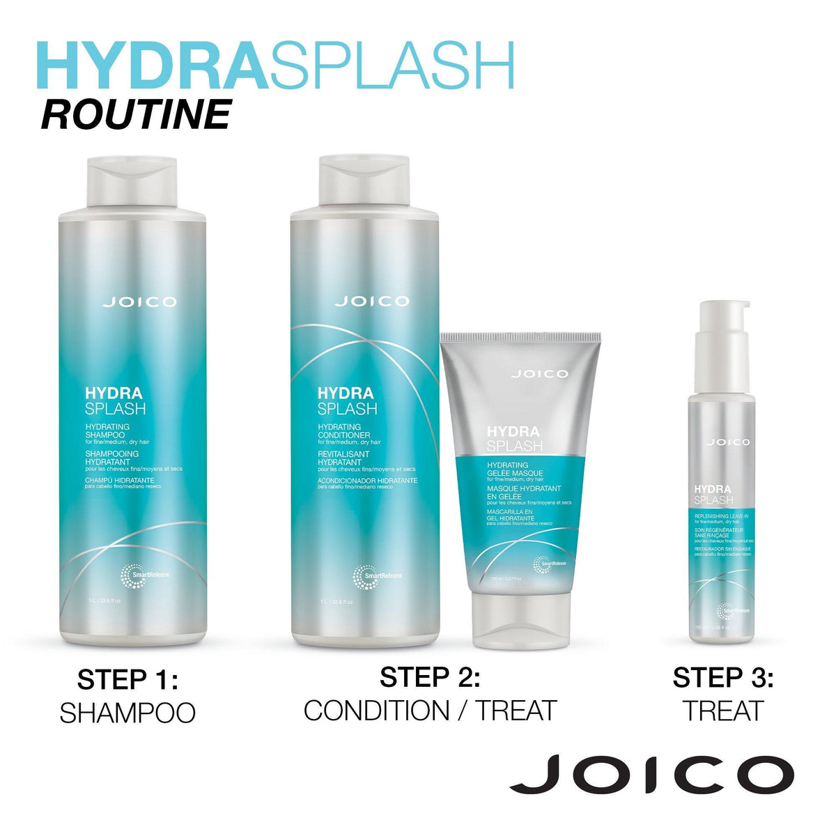 Joico Hydrasplash Hydrating Shampoo and Conditioner Liter Duo ($86 Value) / 33OZ, image 28264989556886