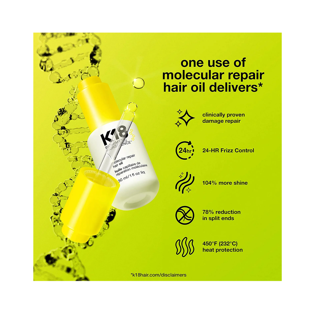 K18 Biomimetic Molecular Repair Leave-In Hair Mask 1.7oz + Hair Oil 1oz Duo thumbnail 2