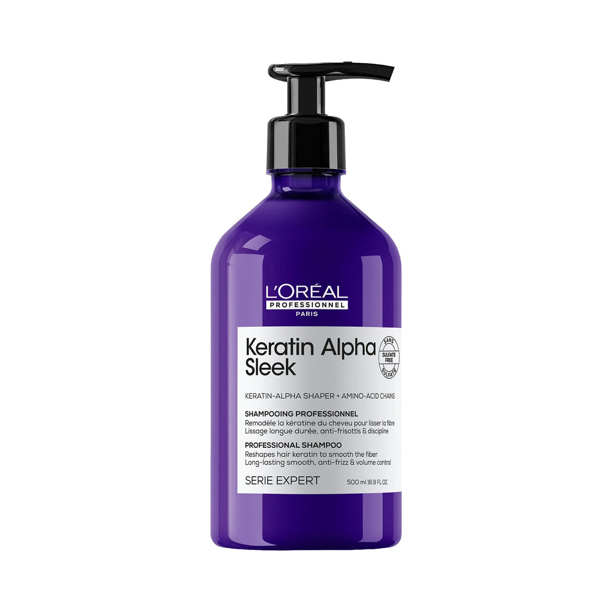 LOreal Serie Expert Keratin Alpha Sleek Shampoo / 16.9OZ