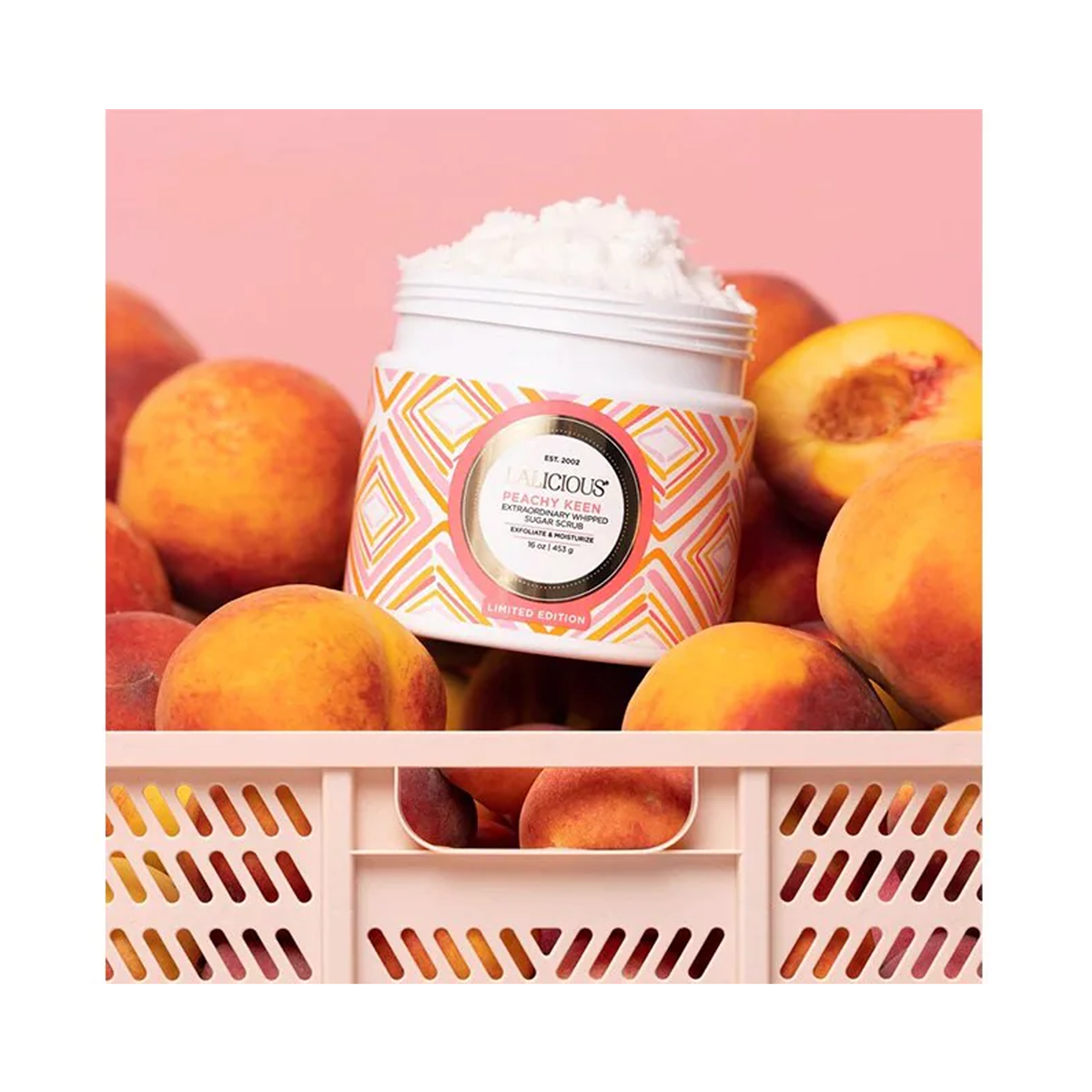 LALICIOUS_Peachy_Keen_Sugar_Scrub_Seasonal_Scent16oz / 16 OZ, image 29993045819542