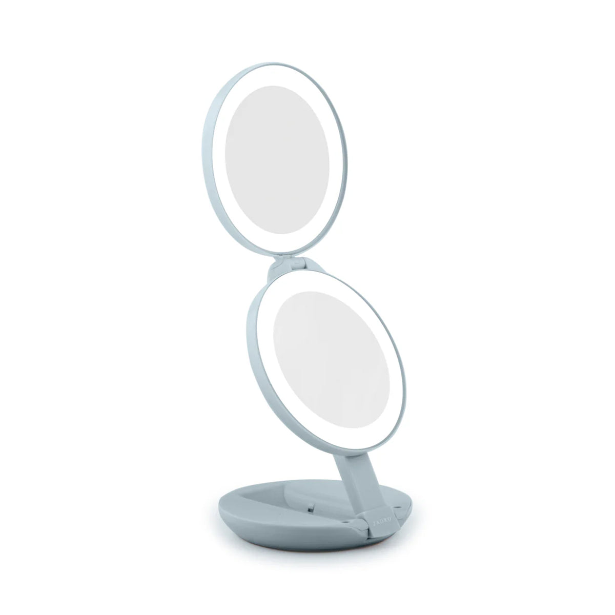 Zadro 4.75" Round Dual LED Lighted Travel Mirror 10X 1X / FRENCH BLUE - LEDT01FRBL, image 32644835770518