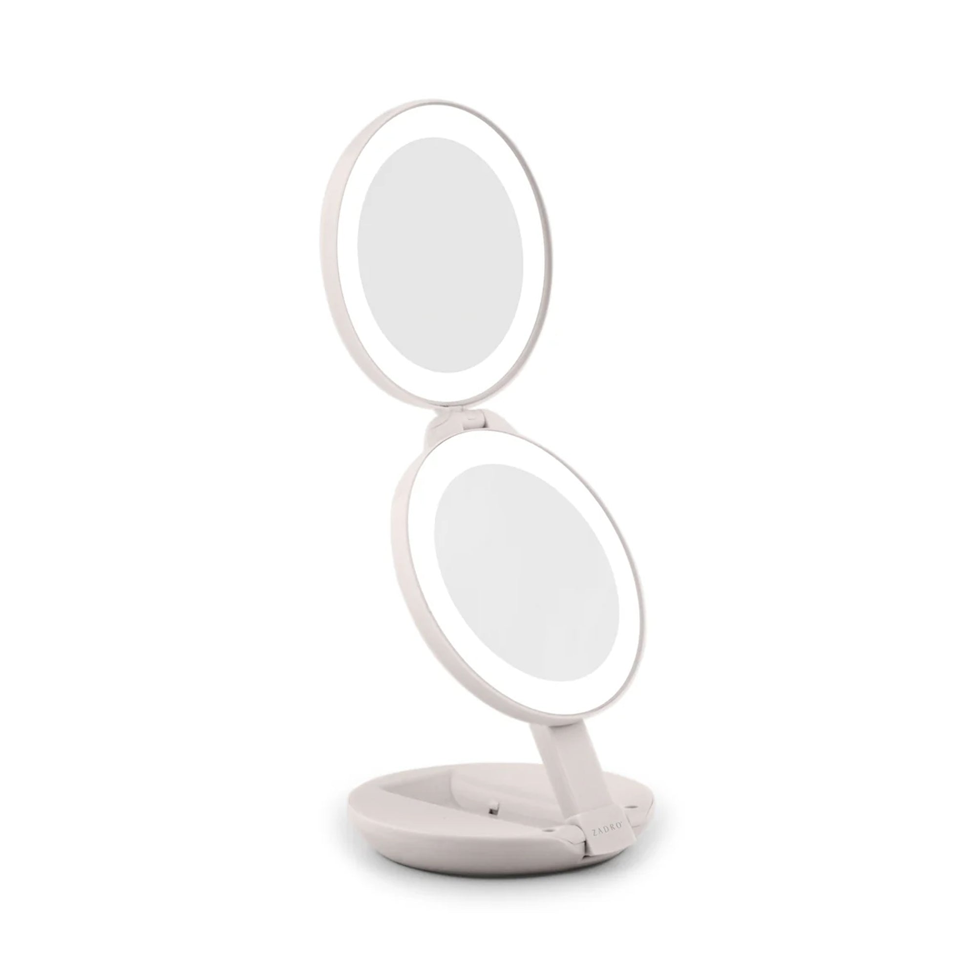 Zadro 4.75" Round Dual LED Lighted Travel Mirror 10X 1X / NEUTRAL - LEDT01 / swatch