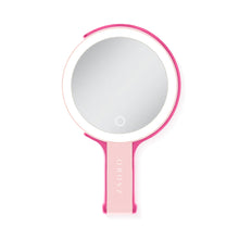 Zadro LED Lighted Travel-Ready Hand Mirror with Magnification & Multi-Position Stand 10X 1X / PINK - LEDTN10PK / swatch