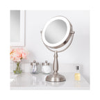Zadro 11 Round Dimmable Touch LED Dual-Sided Mirror 10X/1X LEDVPRT410
