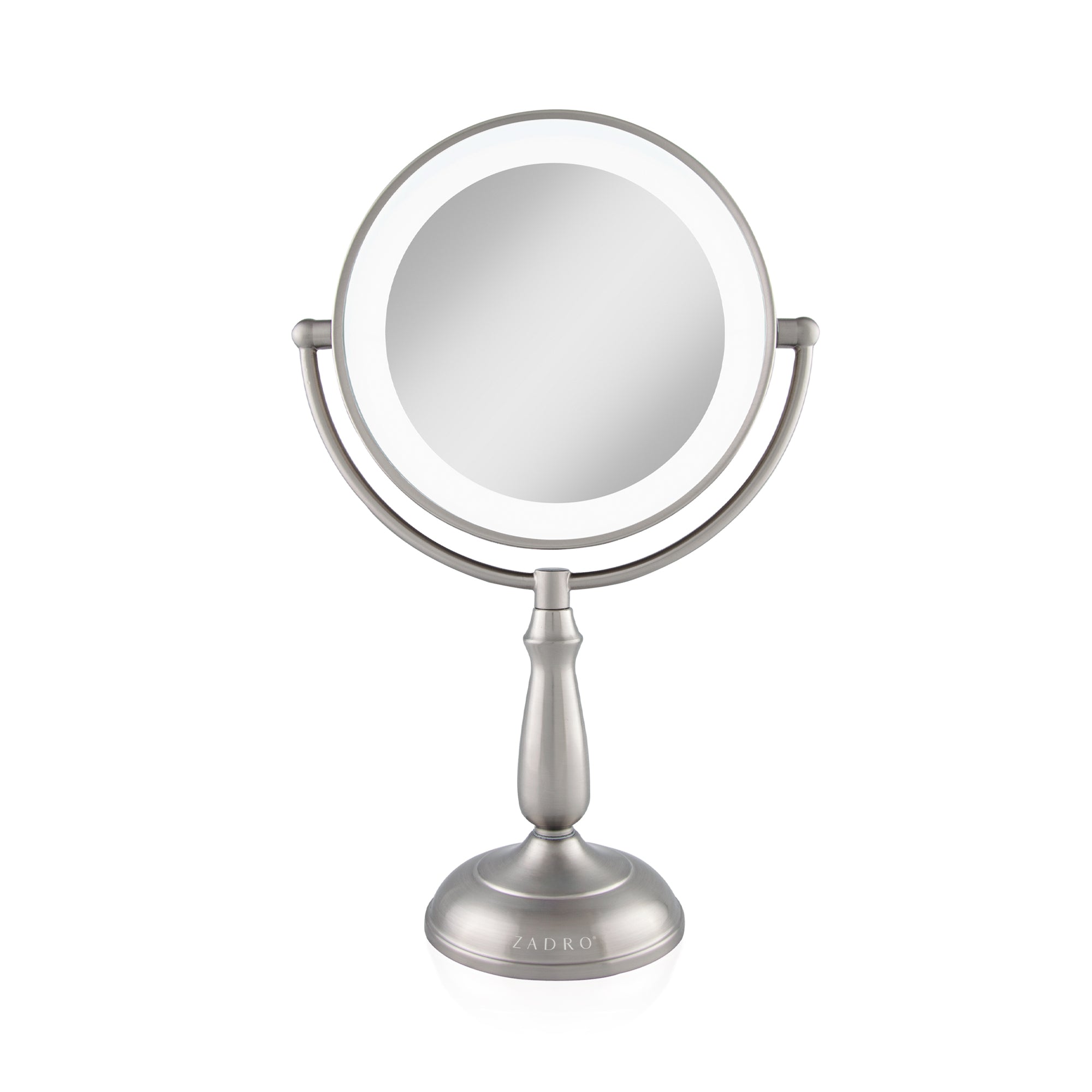 Zadro  11 Round Dimmable Touch LED Dual-Sided Mirror 12X/1X LEDVPRT412