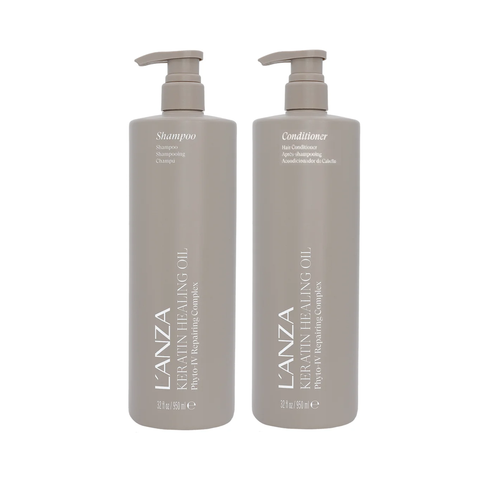 L_anza_Keratin_Healing_Oil_Shampoo_Conditioner_Liter_Duo / 33OZ