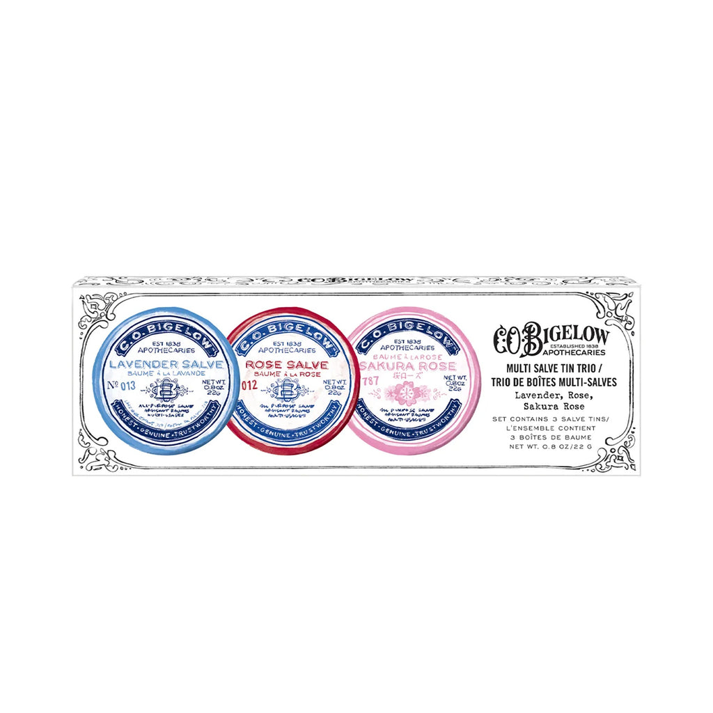 C.O. Bigelow Lip Salve Tin Trio (Rose, Lavender, Sakura Rose) / 3PC thumbnail 1