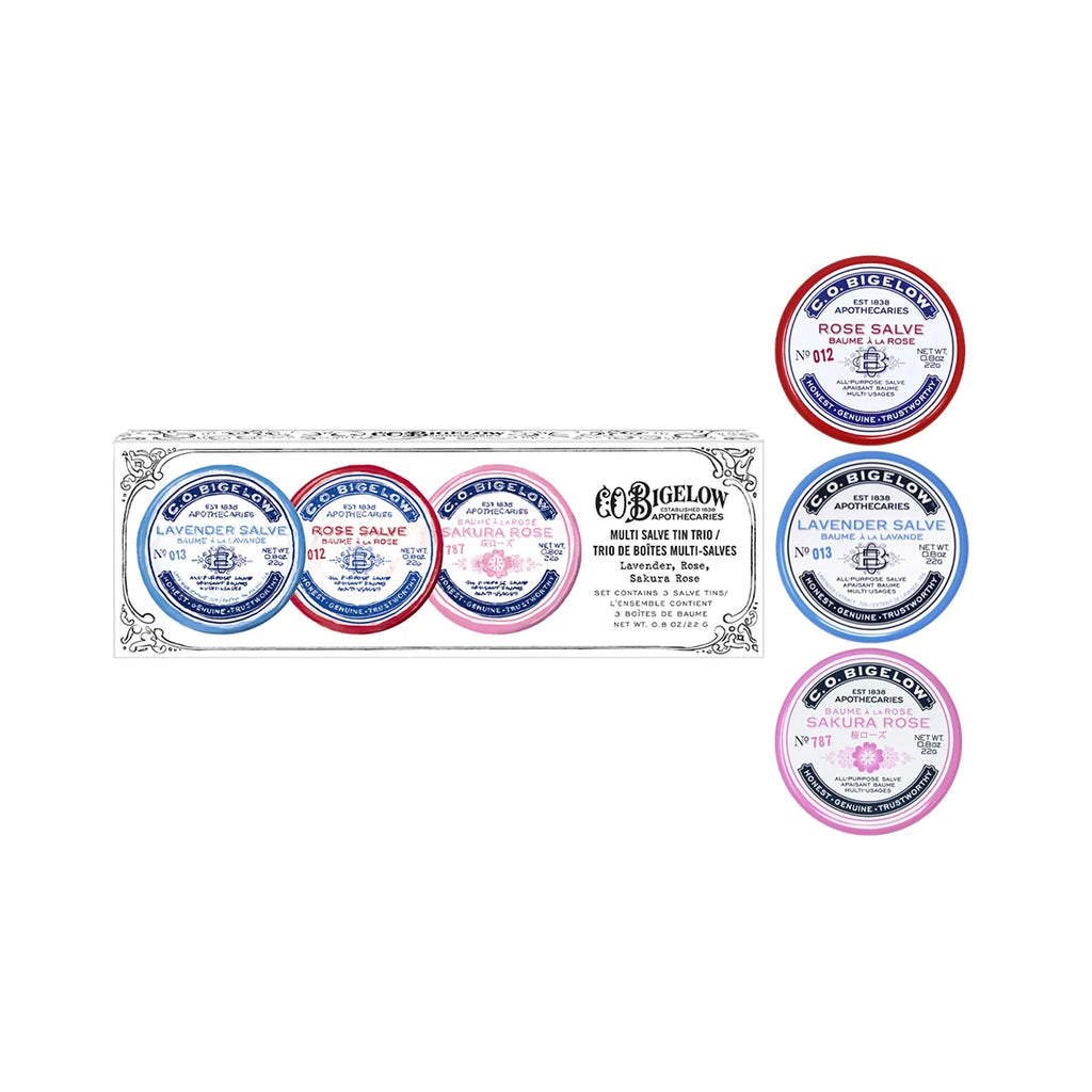 C.O. Bigelow Lip Salve Tin Trio (Rose, Lavender, Sakura Rose) / 3PC thumbnail 2