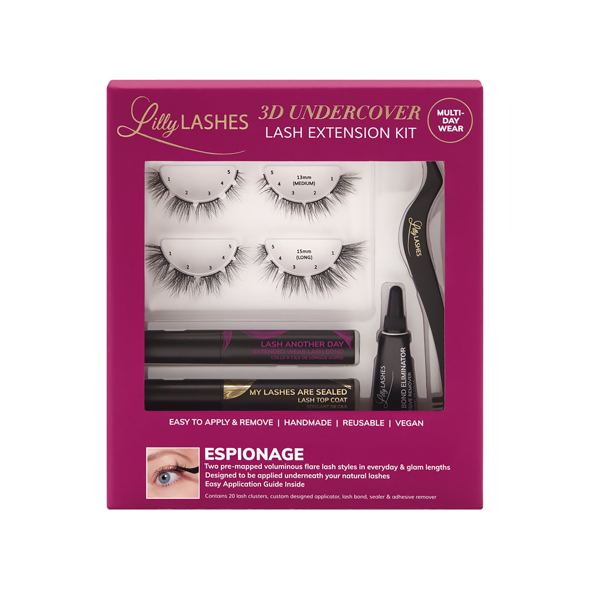 Lilly Lashes Espionage 3D Undercover Lash System / KIT