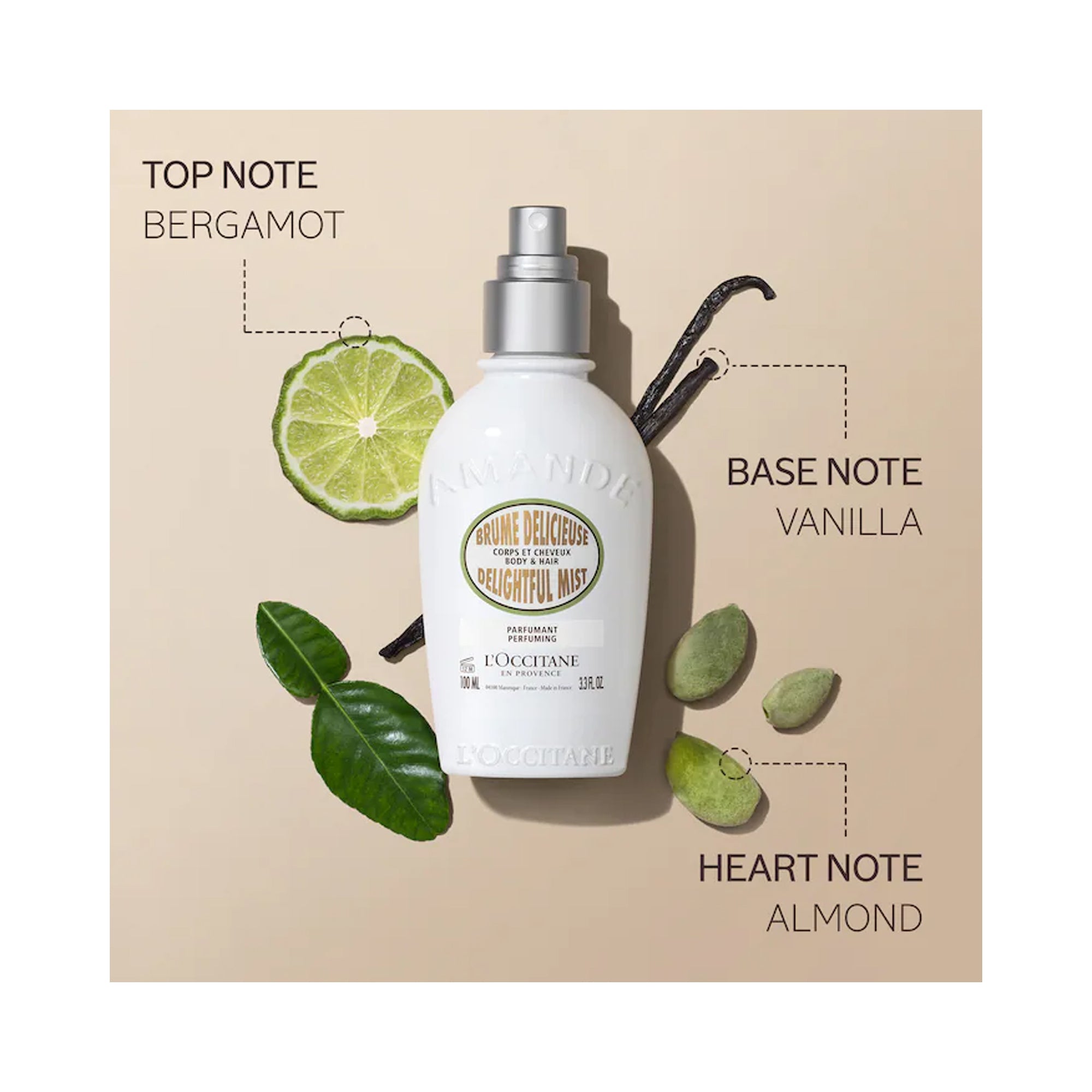 L'Occitane Almond Hair & Body Mist - Planet Beauty