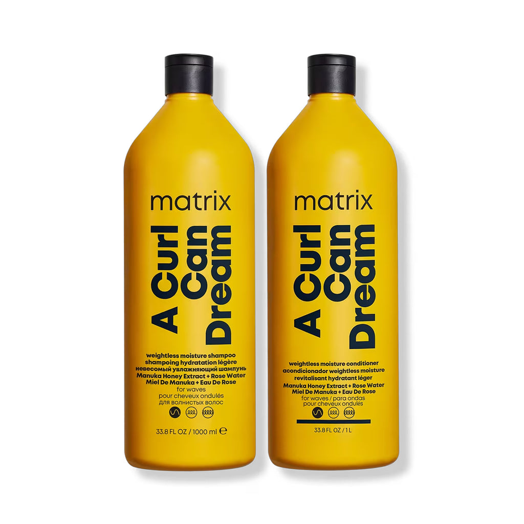 Matrix A Curl Can Dream Weightless Shampoo and Conditioner for Waves Liter Duo / 33.8OZ thumbnail 1