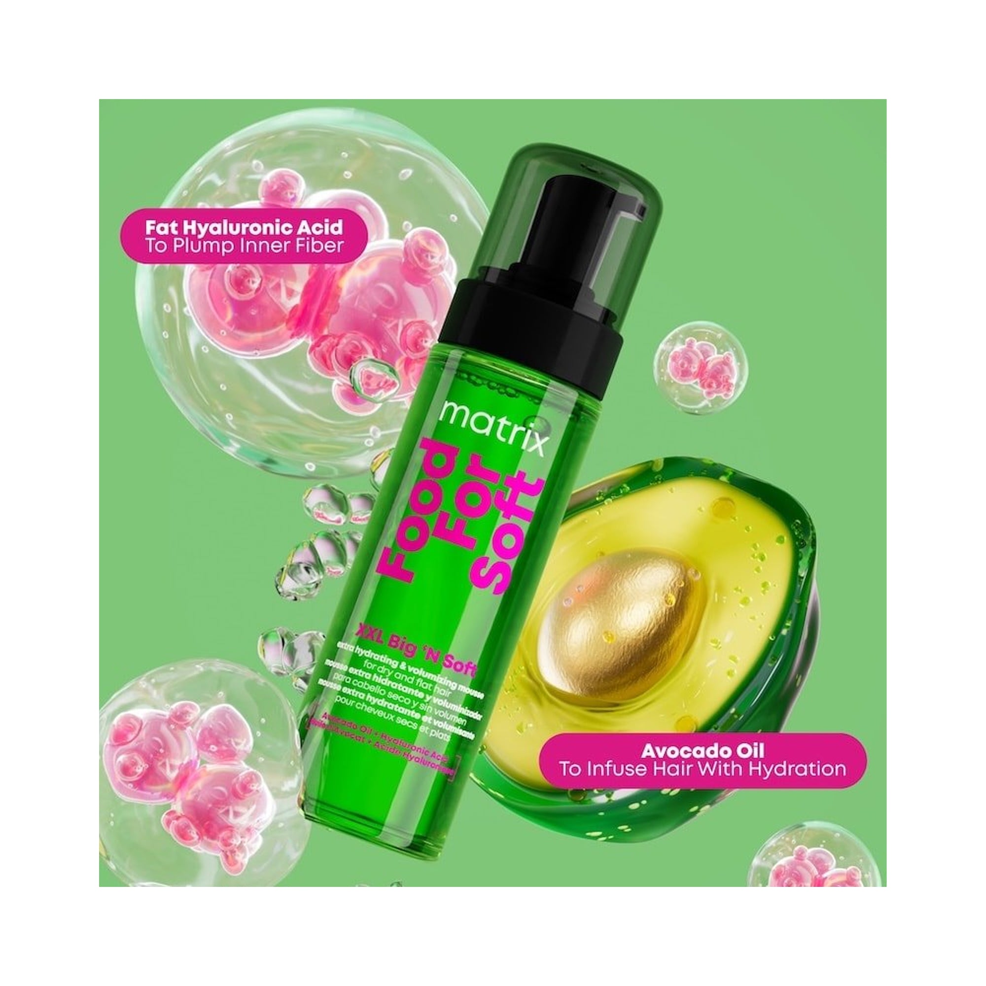 Matrix Food For Soft XXL Big N Soft Volumizing Mousse / 7OZ