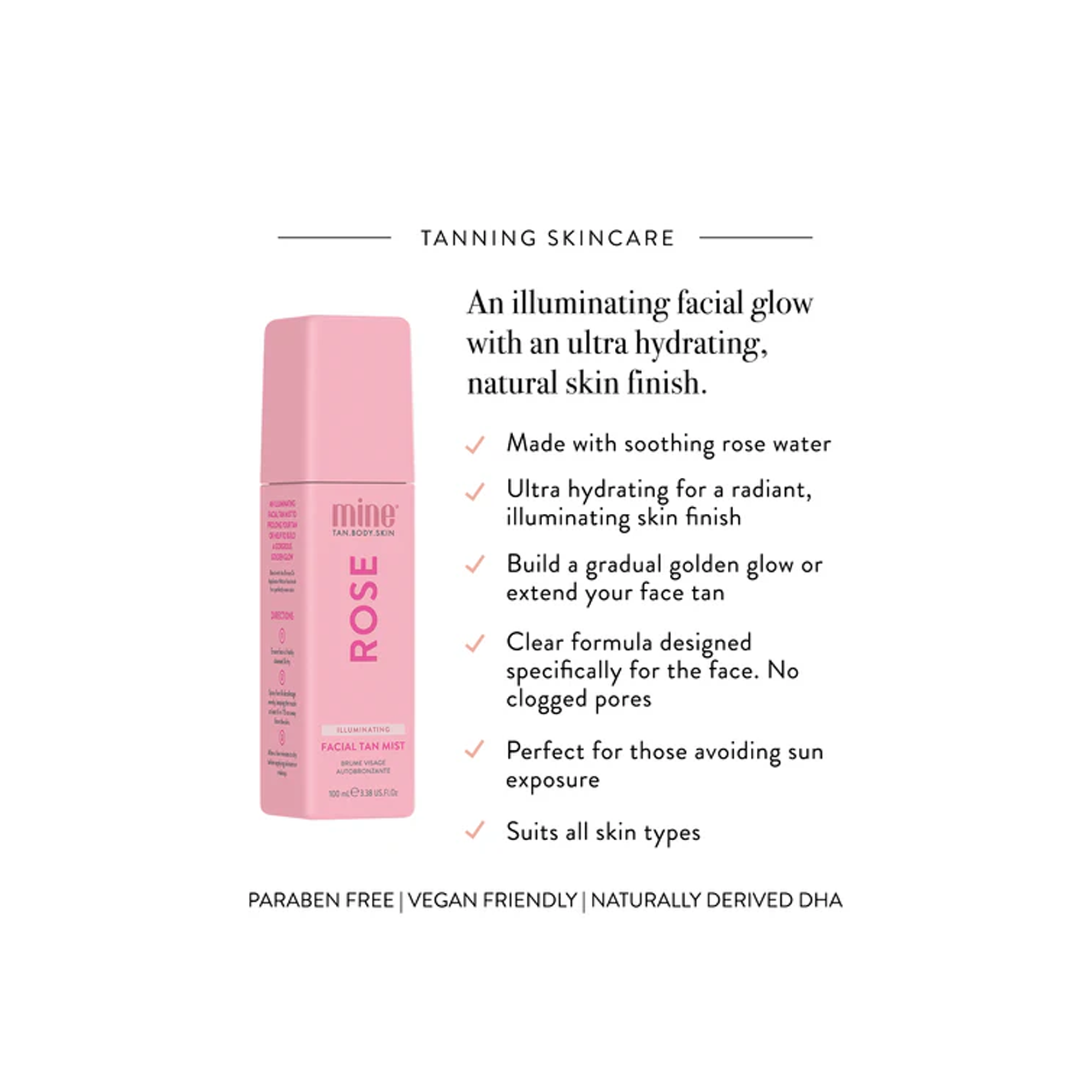 MineTan_Rose_Illuminating_Facial_Tan_Mist_3.38oz / 3.38