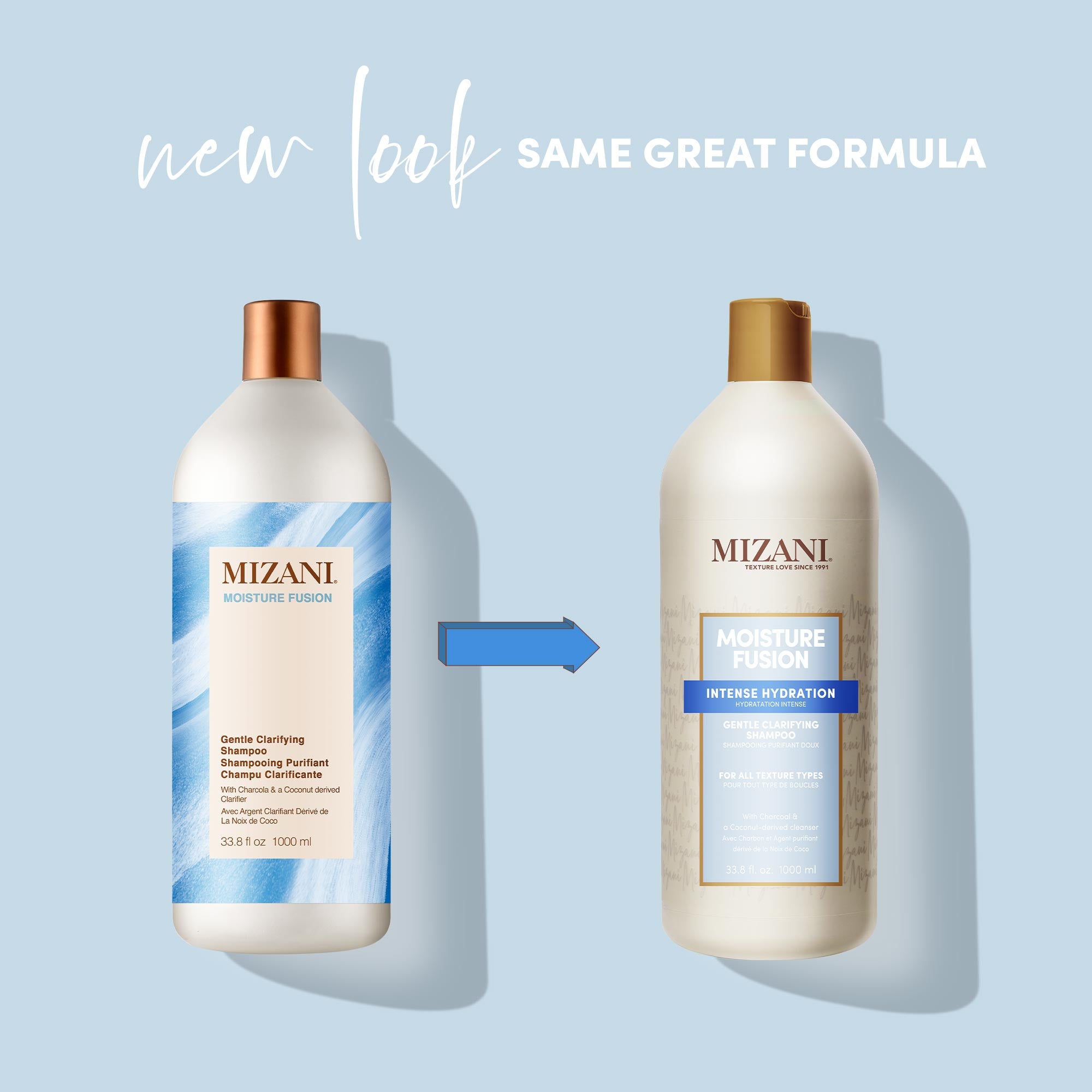 Mizani Moisture Fusion Intense Hydration Gentle Clarifying Shampoo / 33.8OZ