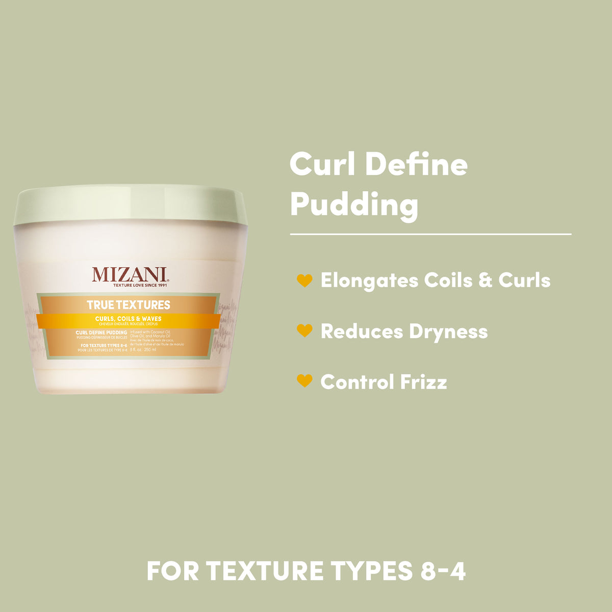 Mizani True Textures Curl Defining Pudding / 8OZ, image 27607878008982