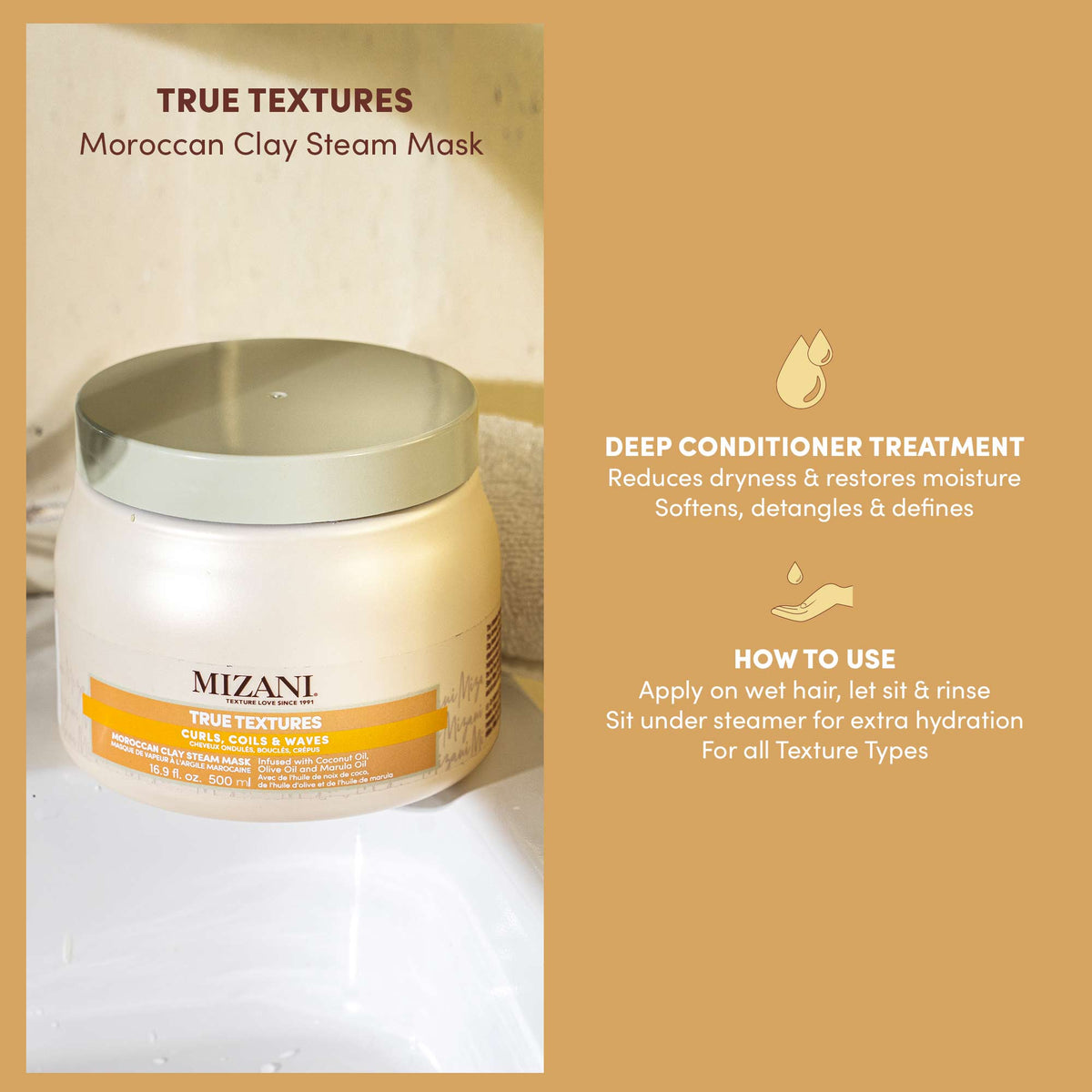 Mizani True Textures Moroccan Clay Steam Mask / 16.9OZ, image 27608033755286