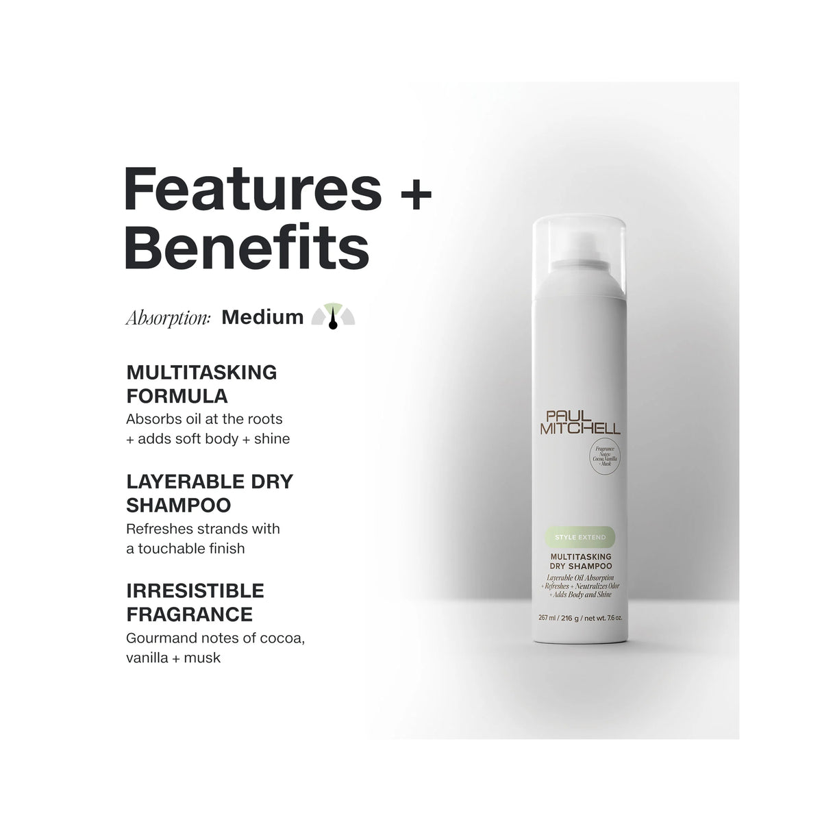 Paul Mitchell Style Extend Multitasking Dry Shampoo / 7.6OZ, image 32063055462550