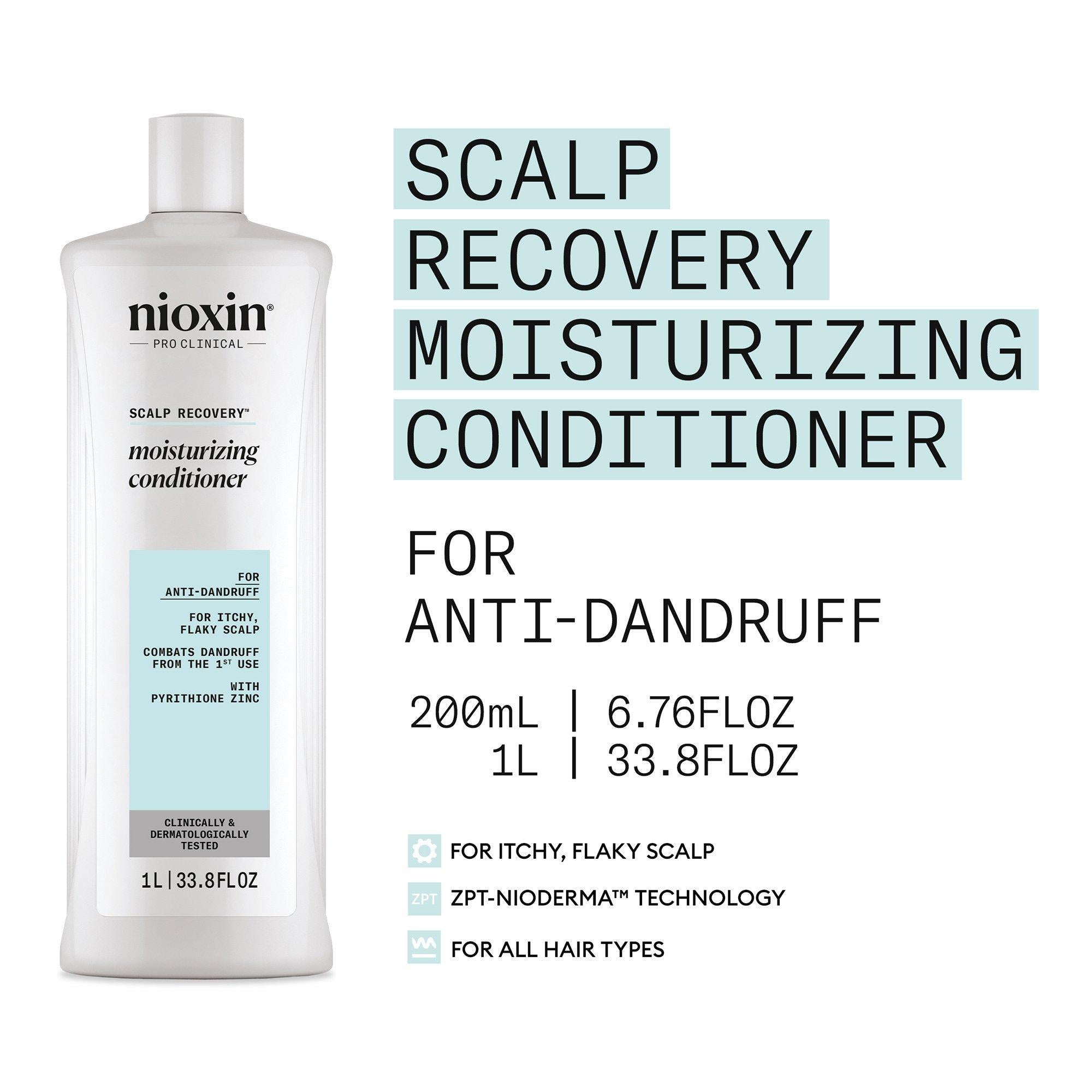 Nioxin Scalp Recovery Purifying Shampoo and Moisturizing Conditioner Liter Duo ($120 Value) / 33.8OZ