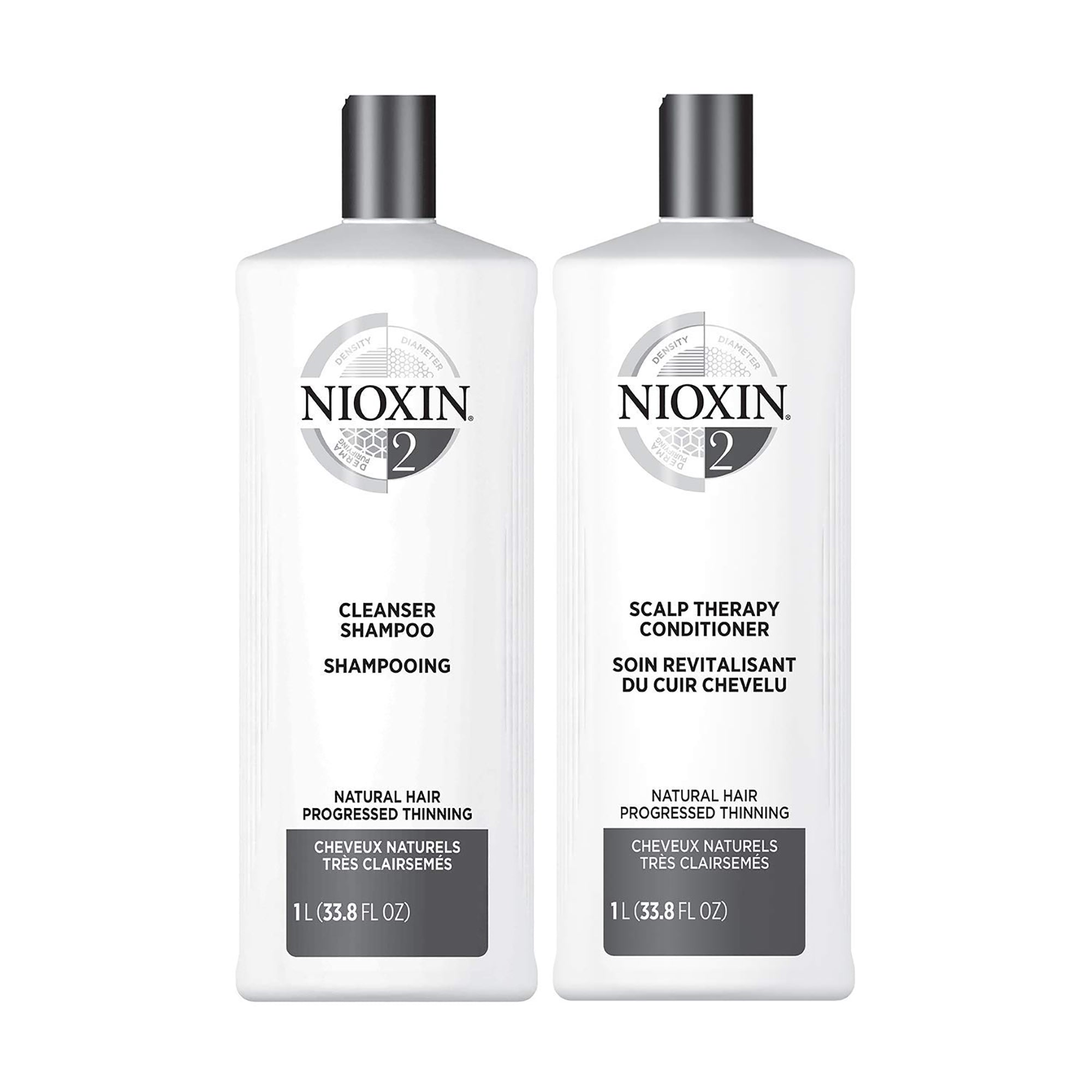 Nioxin System 2 Cleanser Shampoo & Scalp Therapy Conditioner Bundle ($104 Value) / 33.OZ