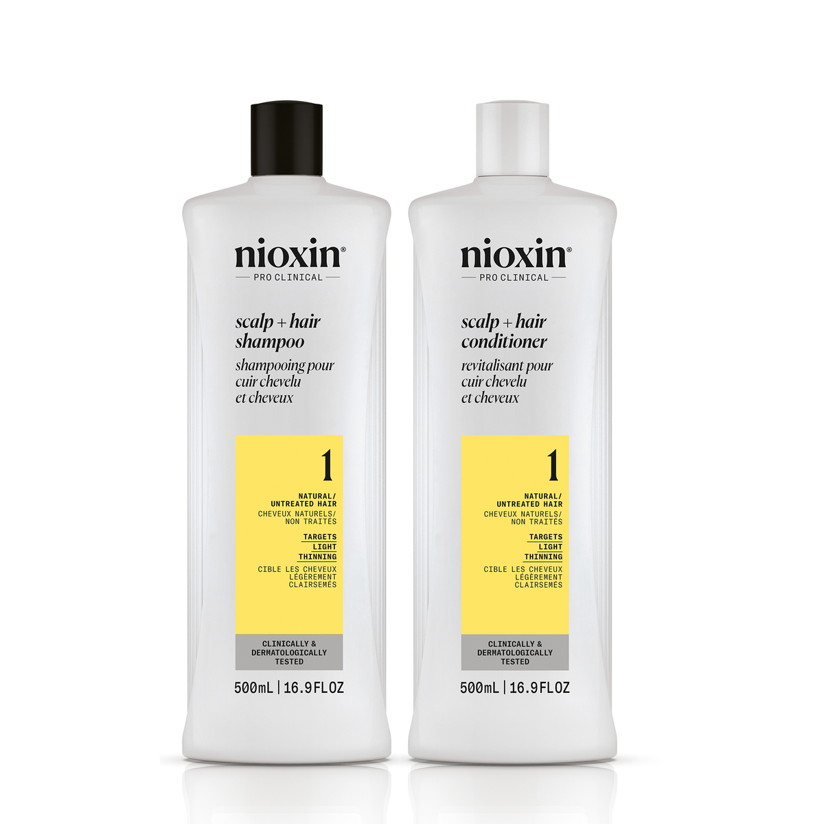 Nioxin System 1 Scalp + Hair Shampoo and Conditioner 16oz Duo ($70 Value) / 16.9oz