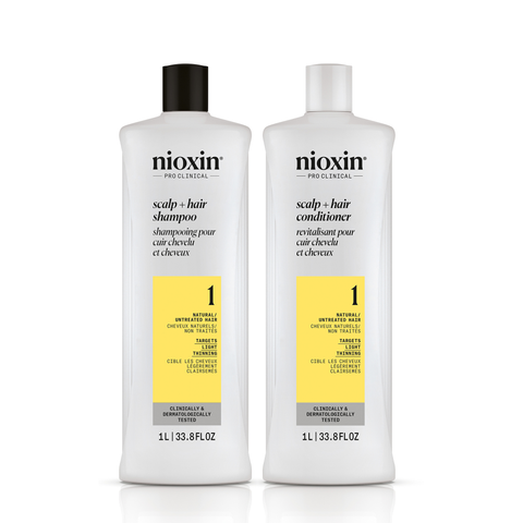 Nioxin System 1 Scalp + Hair Shampoo and Conditioner Liter Duo ($104 Value) / 33.8OZ