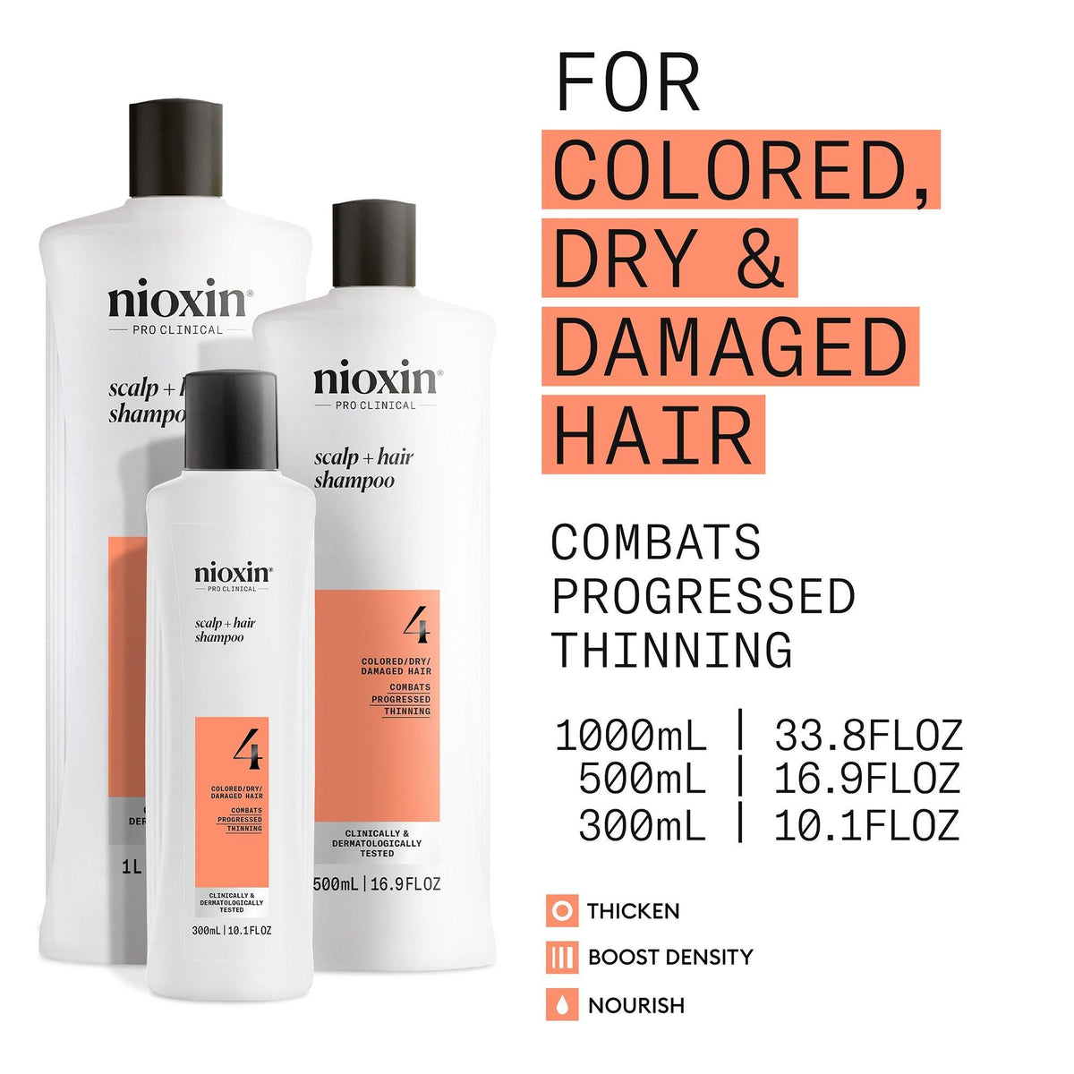 Nioxin System 4 Scalp + Hair Shampoo / 10.1OZ, image 28384969556118