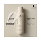 Schwarzkof Professional BLONDME Bond Repair Nourishing Conditioner 8.45 oz beige bottle with benefits listed