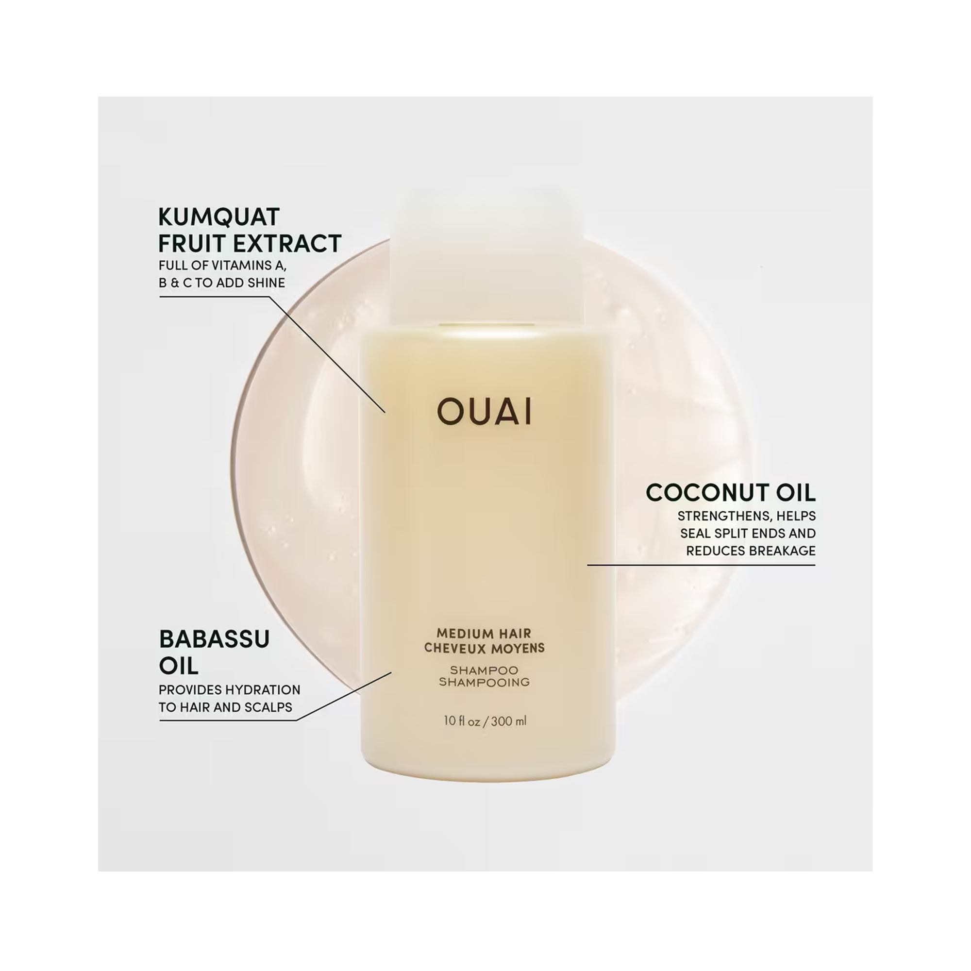 OUAI Medium Hair Shampoo 10OZ / 10OZ
