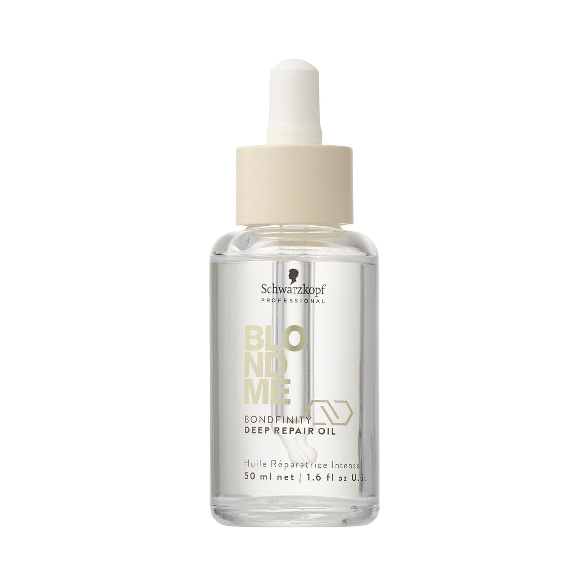 Schwarzkopf Professional BLONDME Bondfinity Deep Repair Oil 1.6 oz clear bottle with dropper