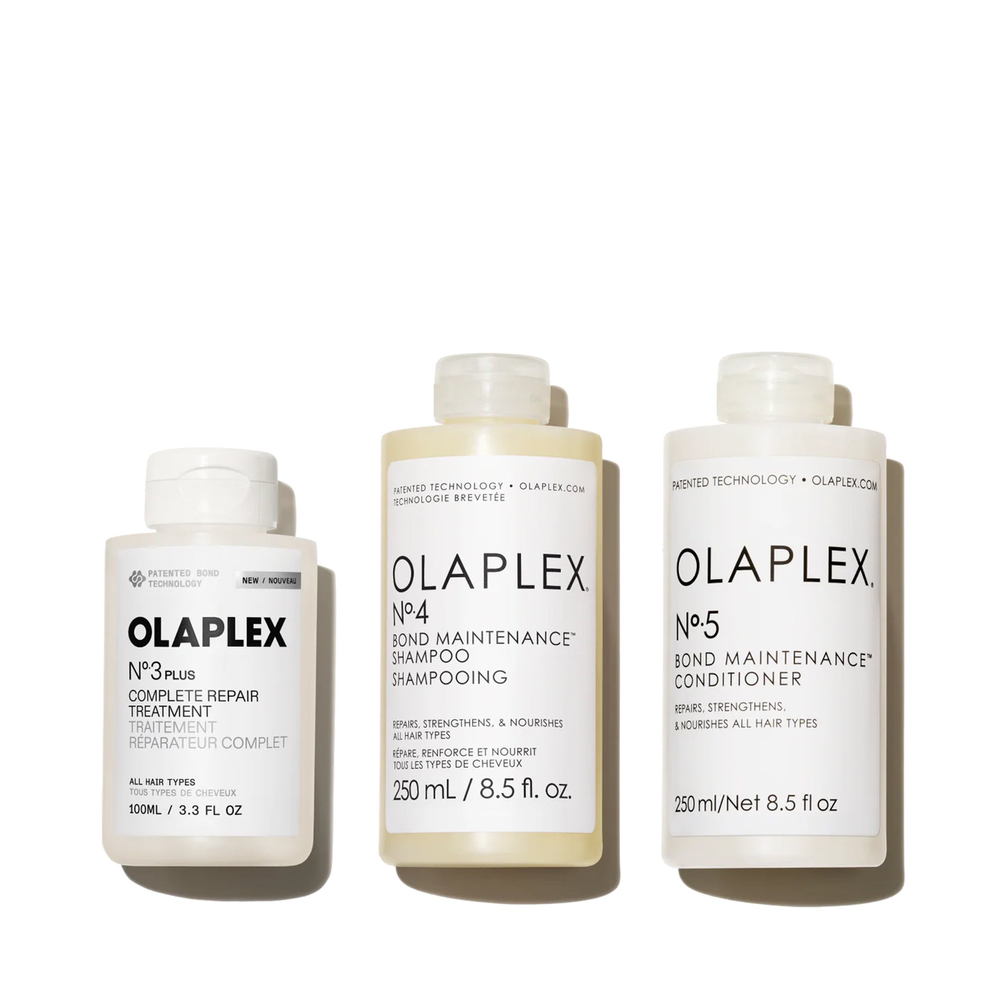 Olaplex No.3 Plus Treatment, No.4 Bond Maintenance Shampoo, & No.5 Bond Maintenance Conditioner Bundle / KIT