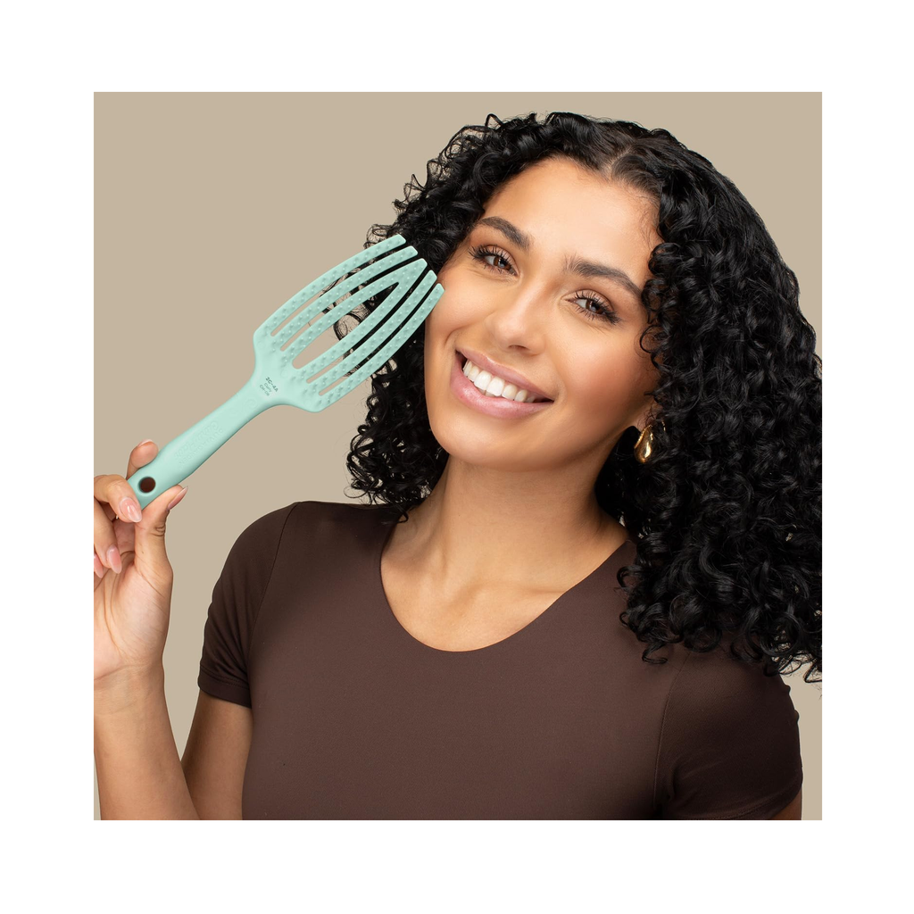 Olivia Garden CurlyHair Dual Bristle Vented Brush - Green / CURLY