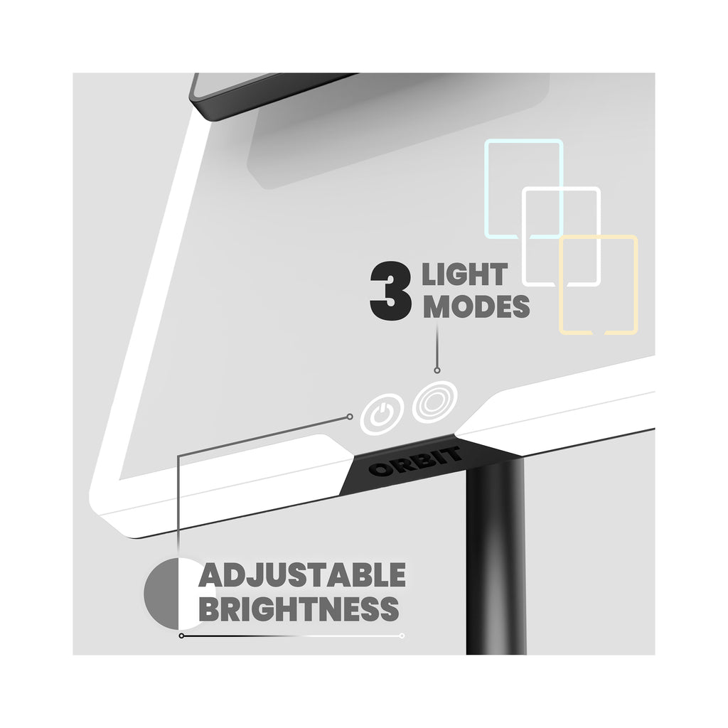 LUNA London ORBIT 7x Magnifying LED Vanity Mirror with 3 Light Modes / PHANTOM BLACK thumbnail 2