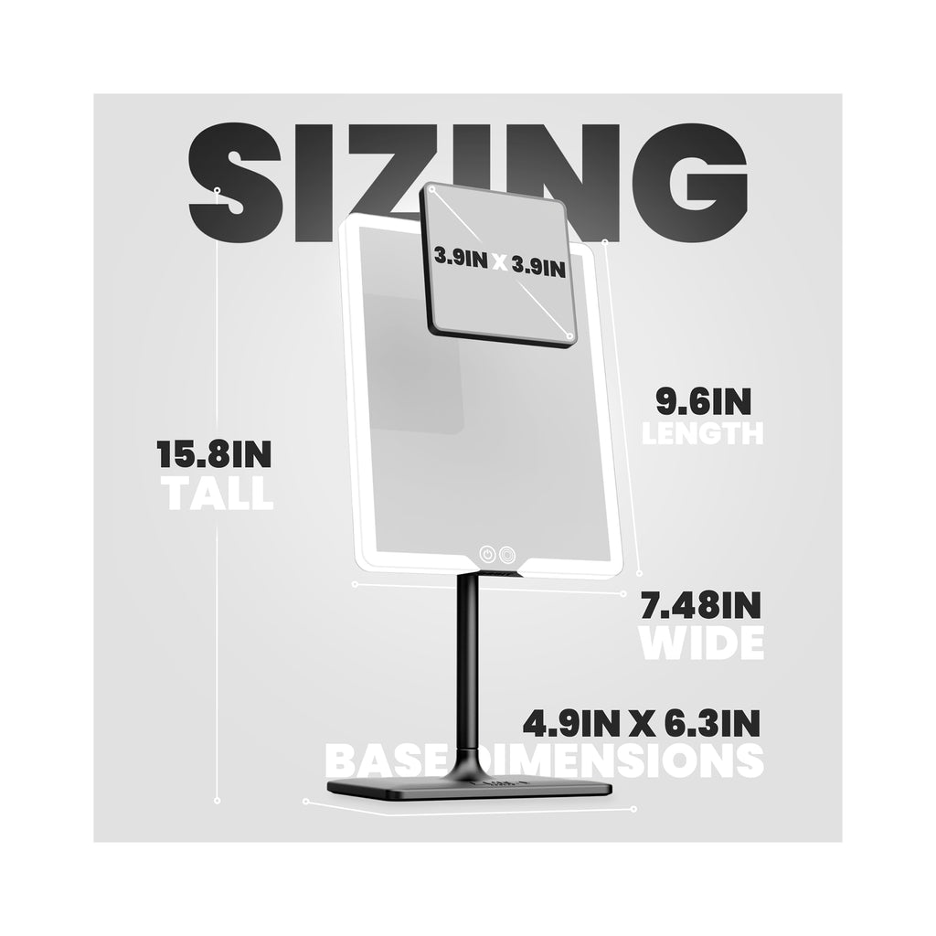 LUNA London ORBIT 7x Magnifying LED Vanity Mirror with 3 Light Modes / PHANTOM BLACK thumbnail 5