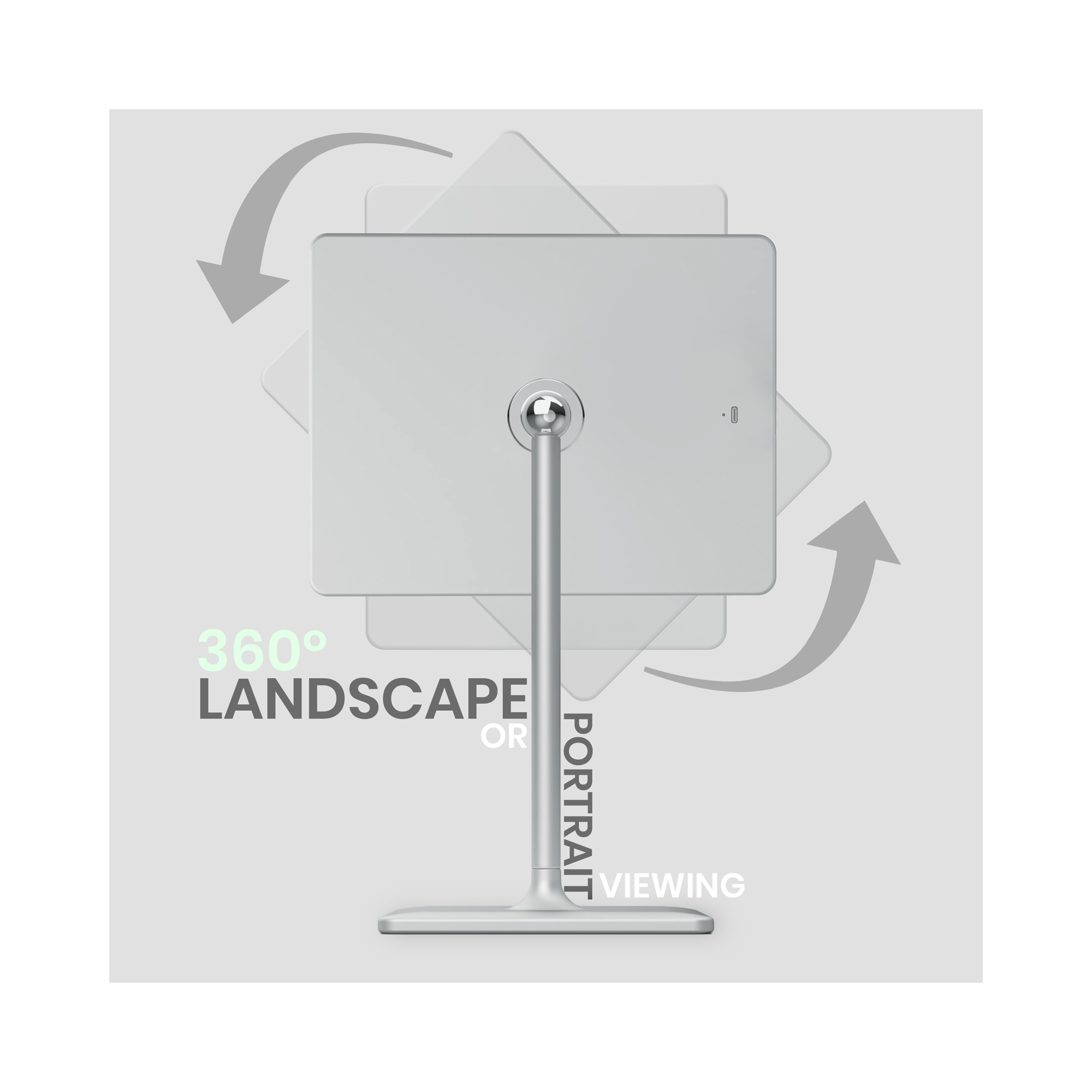 LUNA London ORBIT 7x Magnifying LED Vanity Mirror with 3 Light Modes / CHALK GREY
