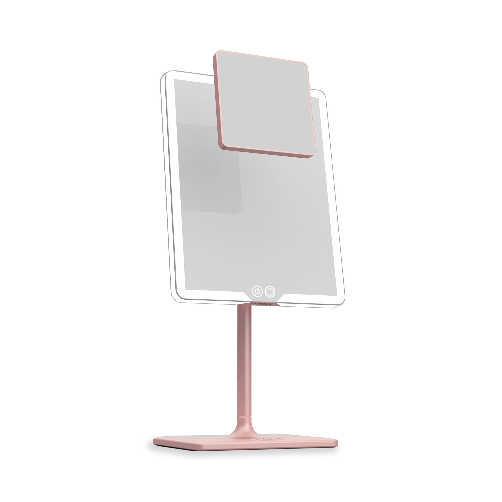 LUNA London ORBIT 7x Magnifying LED Vanity Mirror with 3 Light Modes / BLUSH ROSE