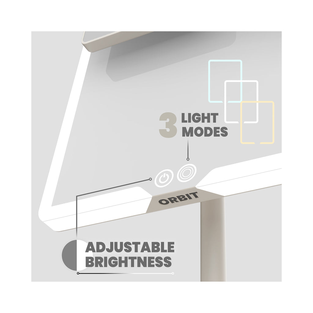 LUNA London ORBIT 7x Magnifying LED Vanity Mirror with 3 Light Modes / SOFT STONE thumbnail 10