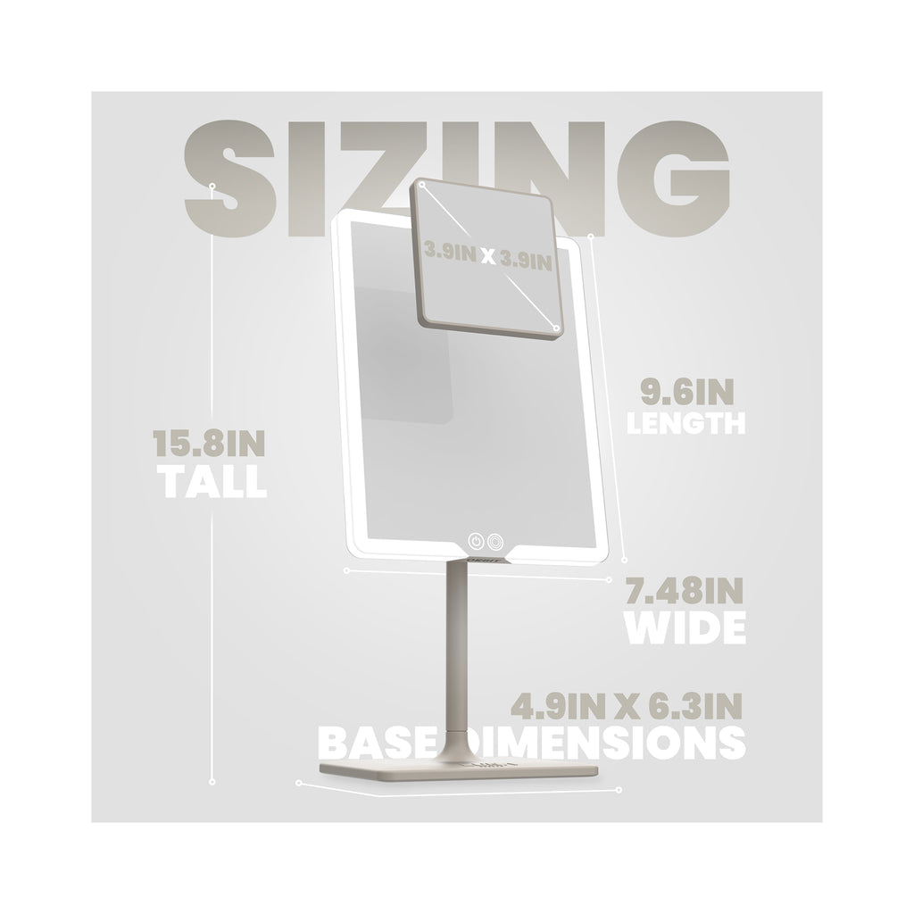 LUNA London ORBIT 7x Magnifying LED Vanity Mirror with 3 Light Modes / SOFT STONE thumbnail 13