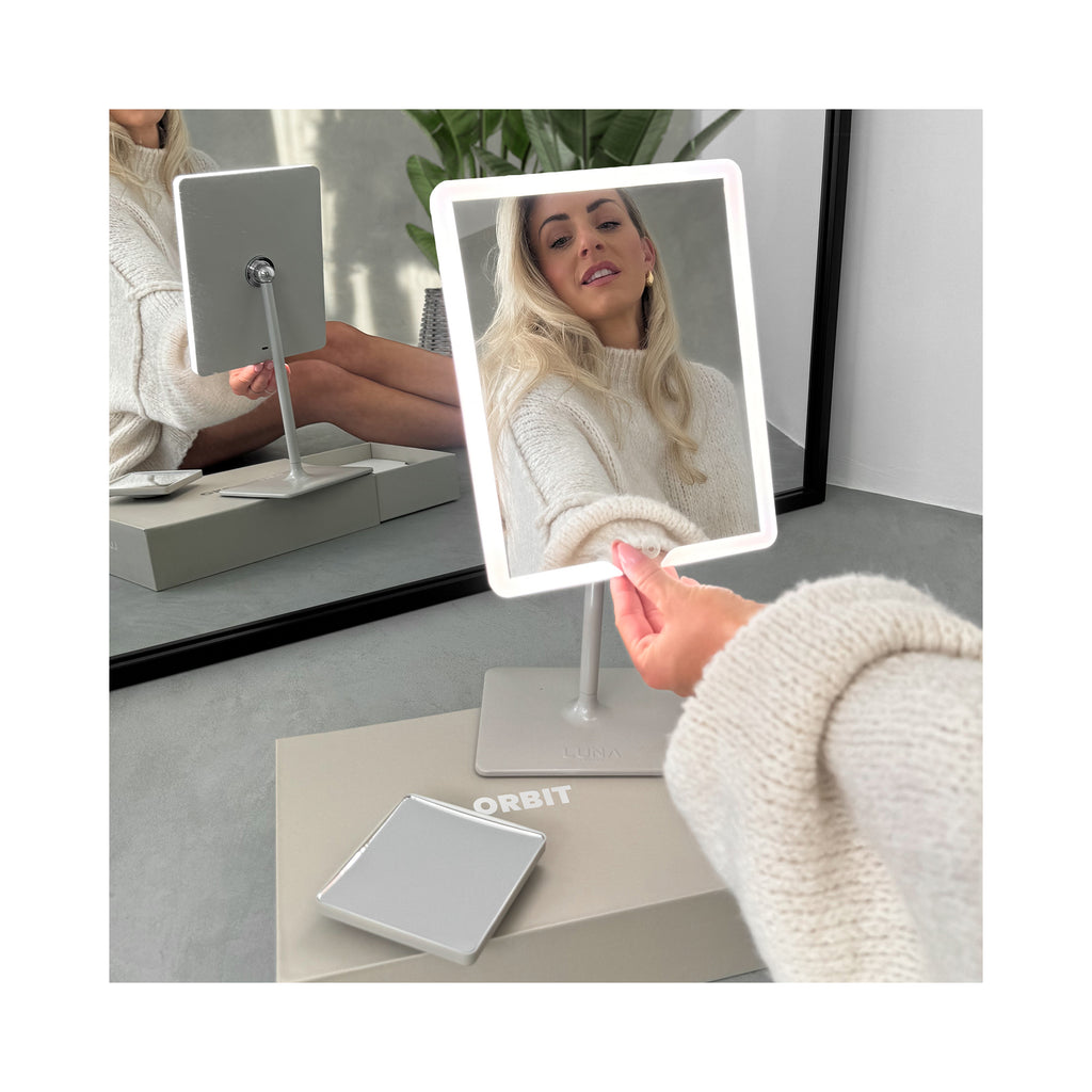 LUNA London ORBIT 7x Magnifying LED Vanity Mirror with 3 Light Modes / SOFT STONE thumbnail 16
